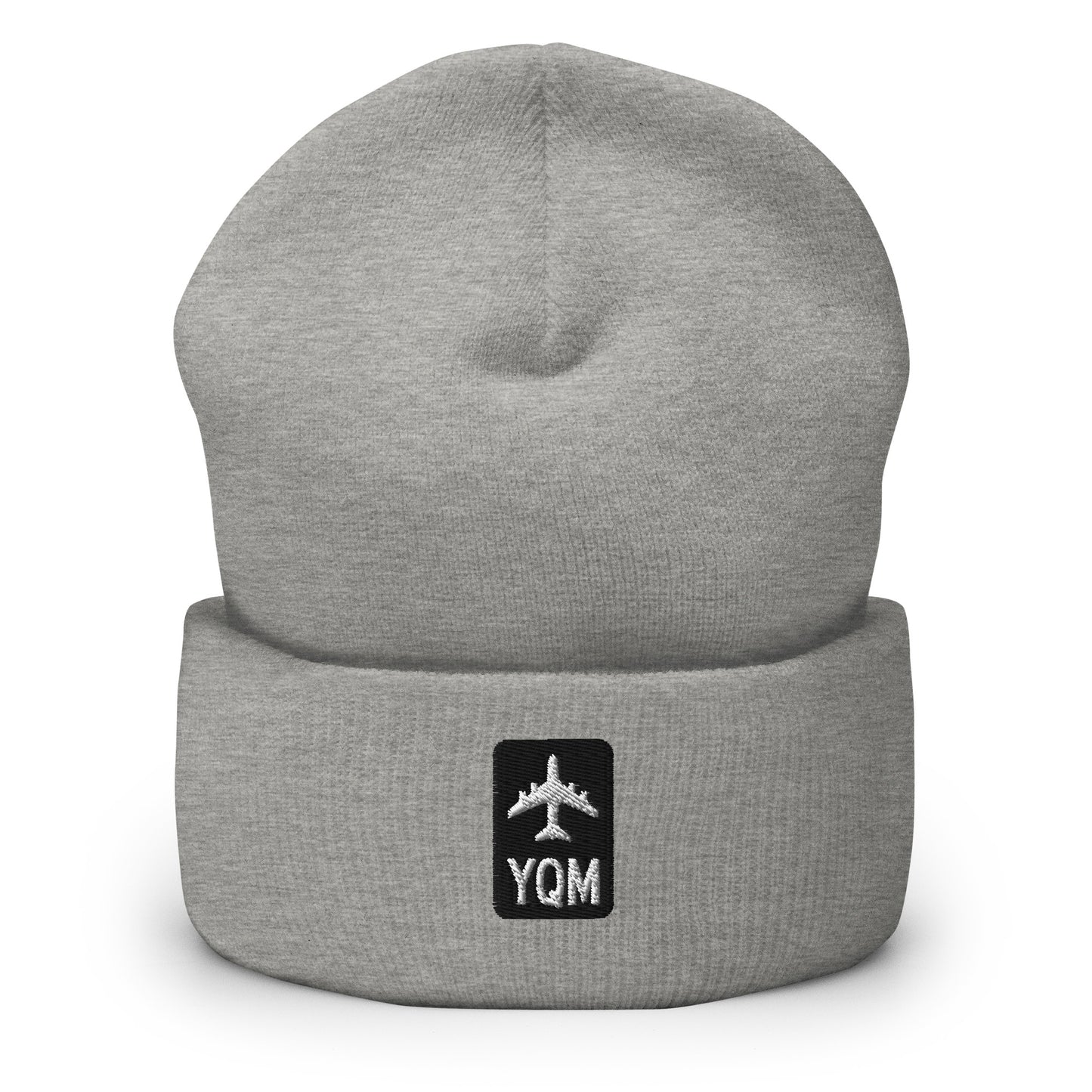Jetliner Cuffed Beanie • Black/White • YQM Moncton • YHM Designs - Image 09