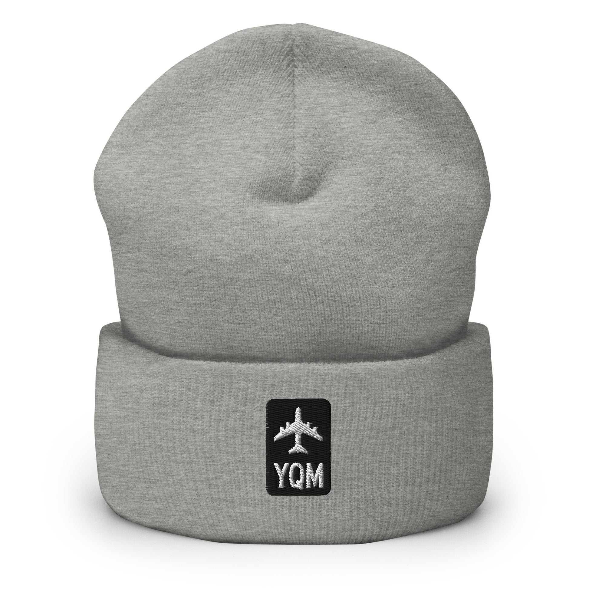 Jetliner Cuffed Beanie • Black/White • YQM Moncton • YHM Designs - Image 09