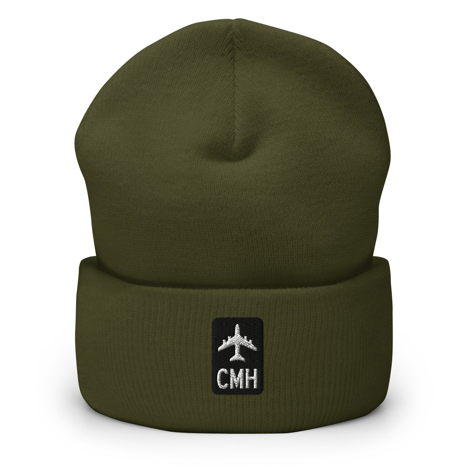 Jetliner Cuffed Beanie • Black/White • CMH Columbus Souvenir • YHM Designs - Image 07