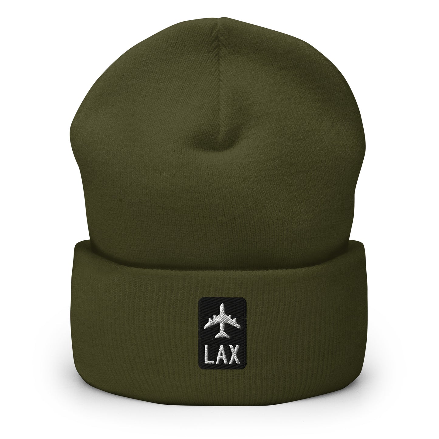 Jetliner Cuffed Beanie • Black/White • LAX Los Angeles Souvenir • YHM Designs - Image 07