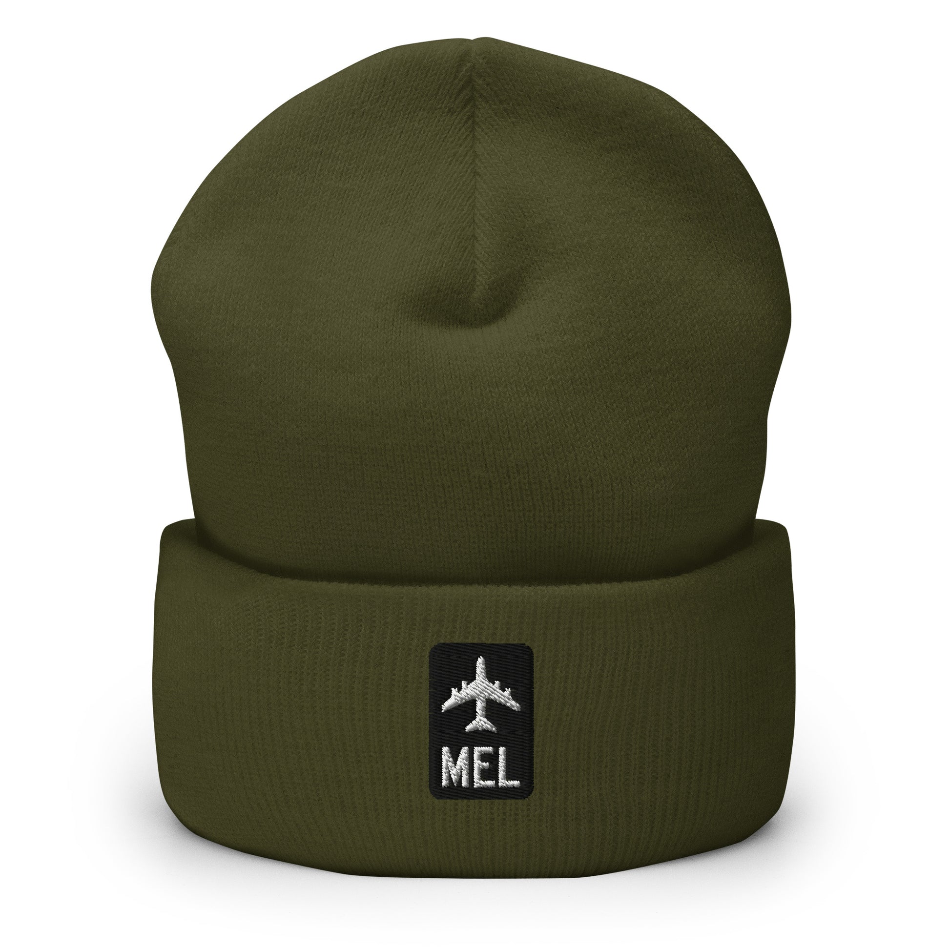 Jetliner Cuffed Beanie • Black/White • MEL Melbourne Souvenir • YHM Designs - Image 07
