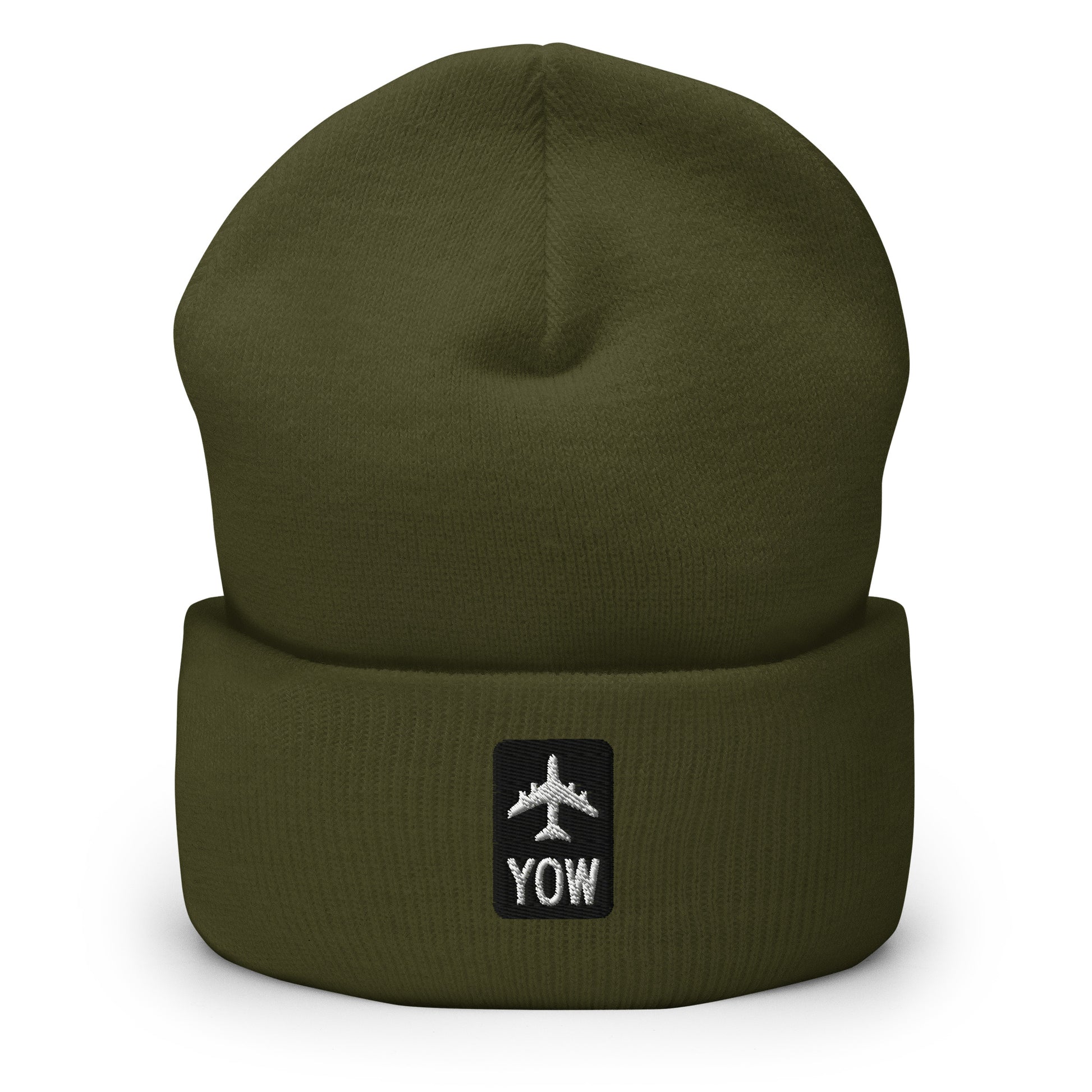 Jetliner Cuffed Beanie • Black/White • YOW Ottawa • YHM Designs - Image 07
