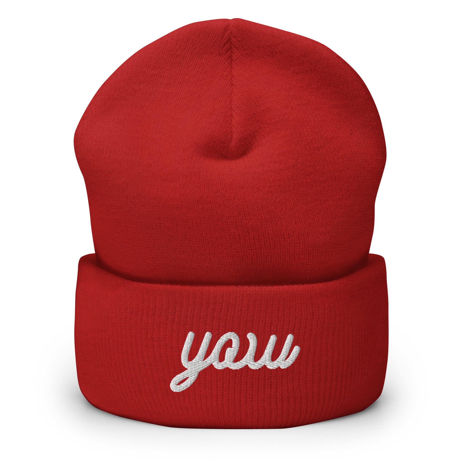 Vintage Script Beanie - White Embroidery • YOW Ottawa • YHM Designs - Image 03