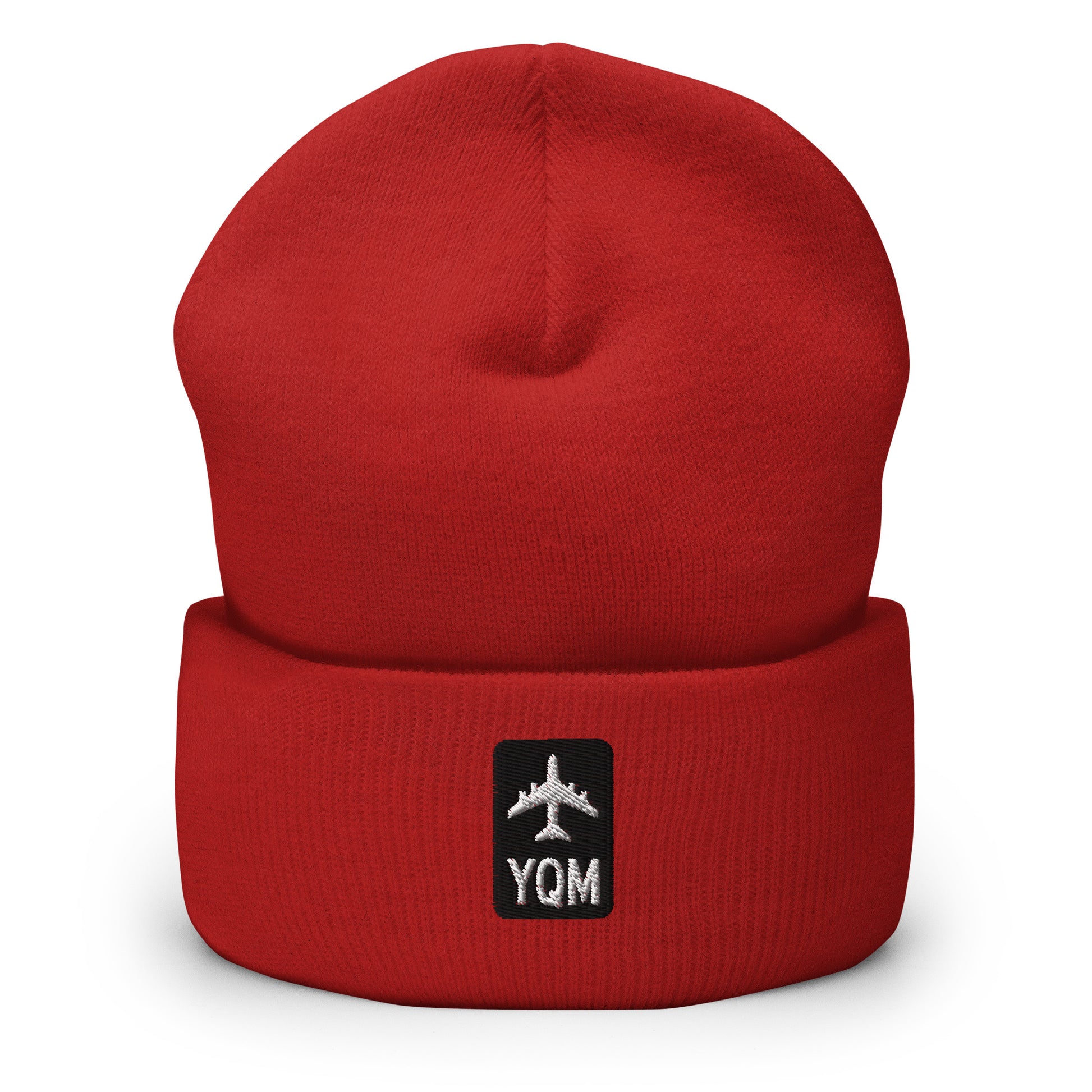 Jetliner Cuffed Beanie • Black/White • YQM Moncton • YHM Designs - Image 06