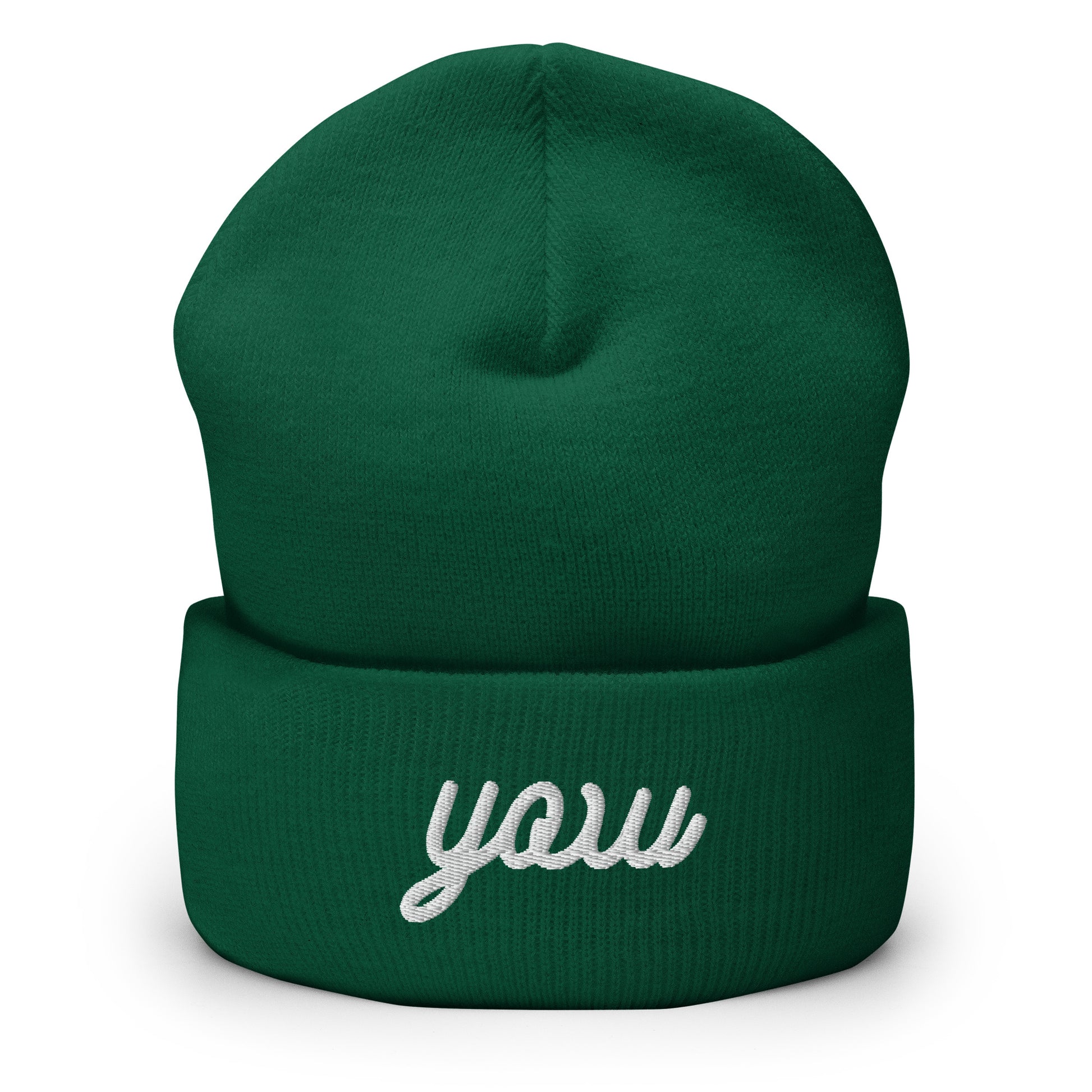 Vintage Script Beanie - White Embroidery • YOW Ottawa • YHM Designs - Image 04