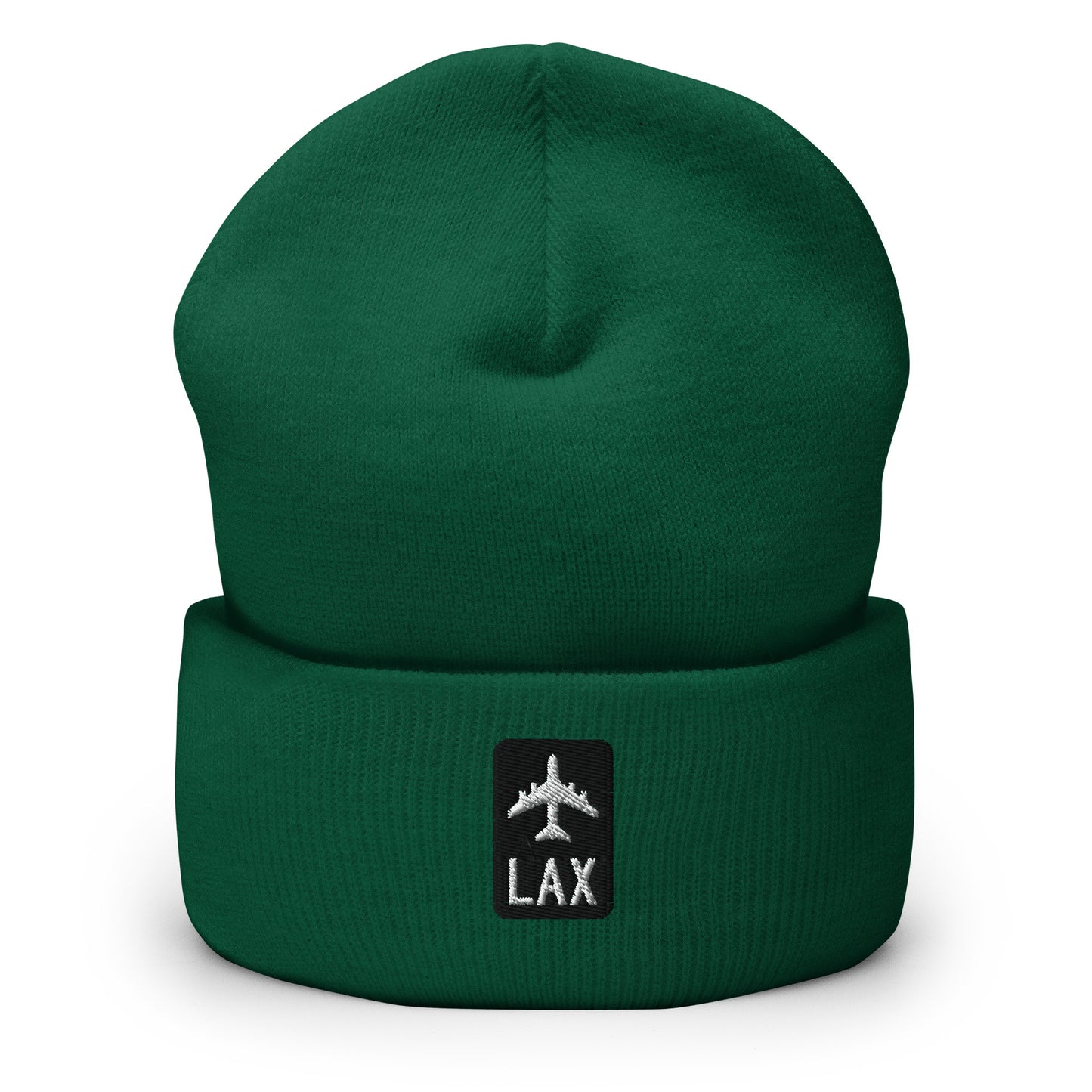 Jetliner Cuffed Beanie • Black/White • LAX Los Angeles Souvenir • YHM Designs - Image 08