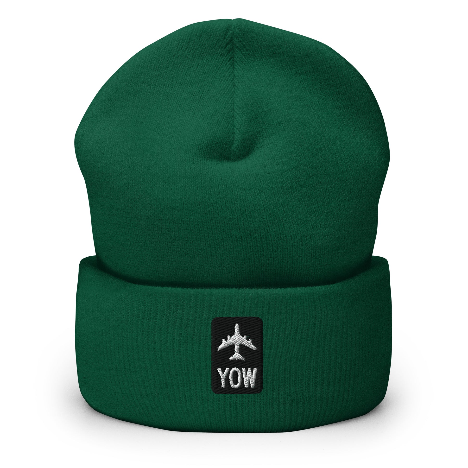 Jetliner Cuffed Beanie • Black/White • YOW Ottawa • YHM Designs - Image 08