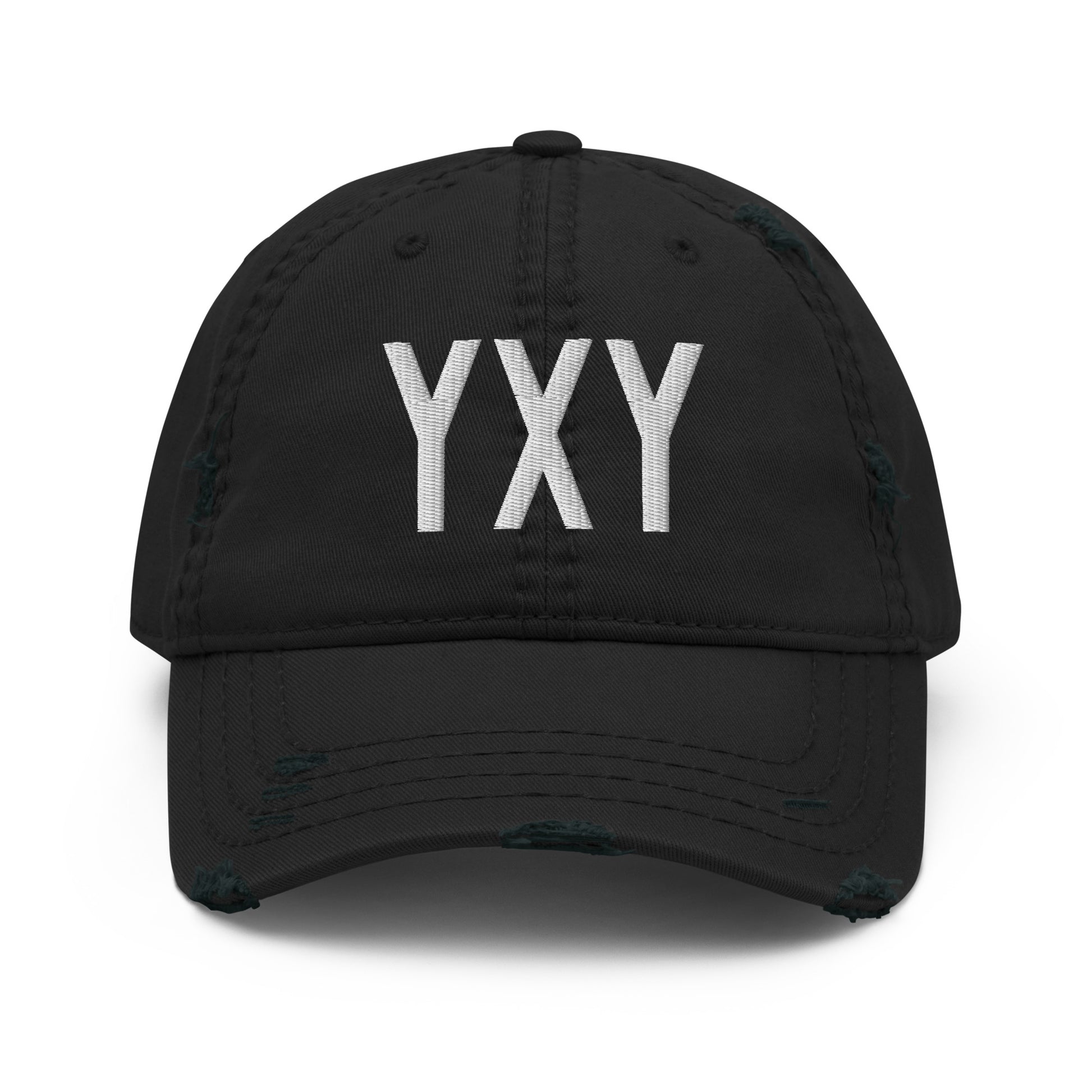 Airport Code Distressed Hat - White • YXY Whitehorse • YHM Designs - Image 10