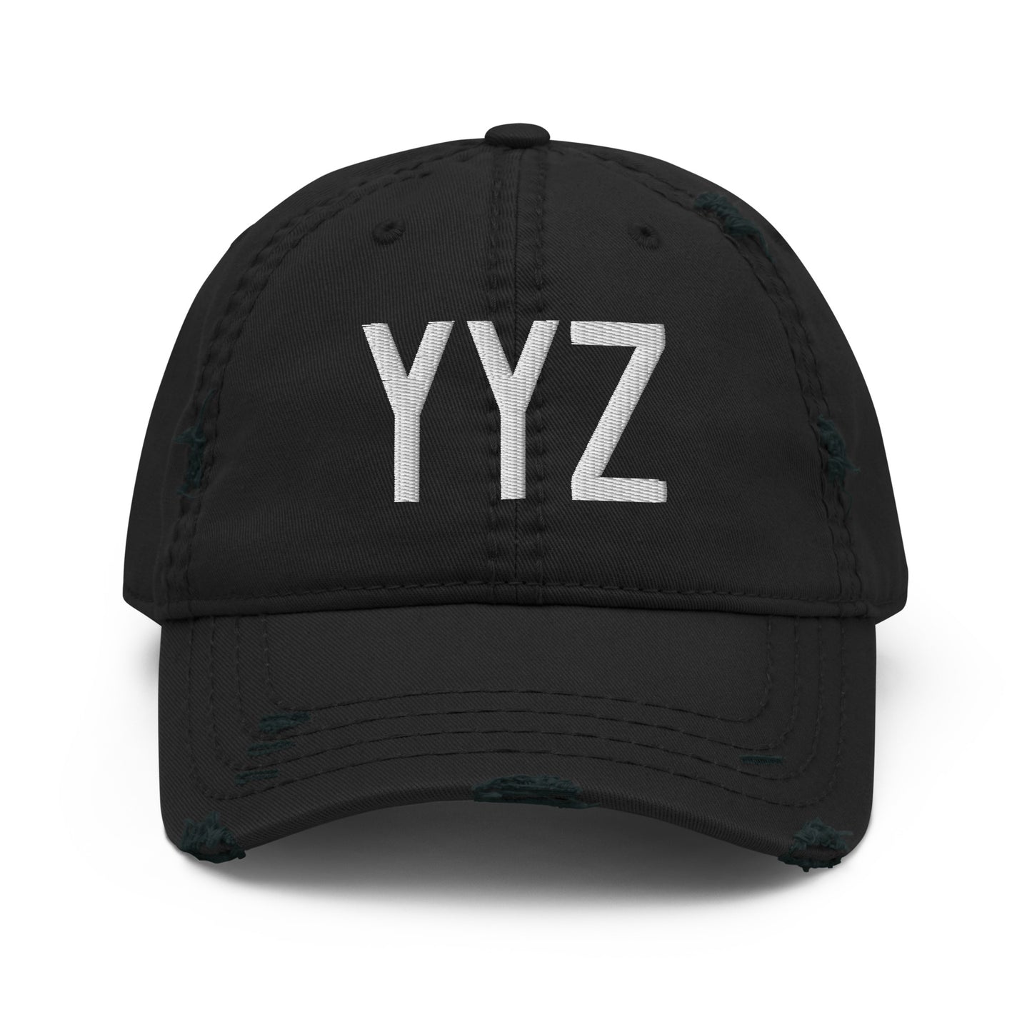 Airport Code Distressed Hat - White • YYZ Toronto • YHM Designs - Image 10