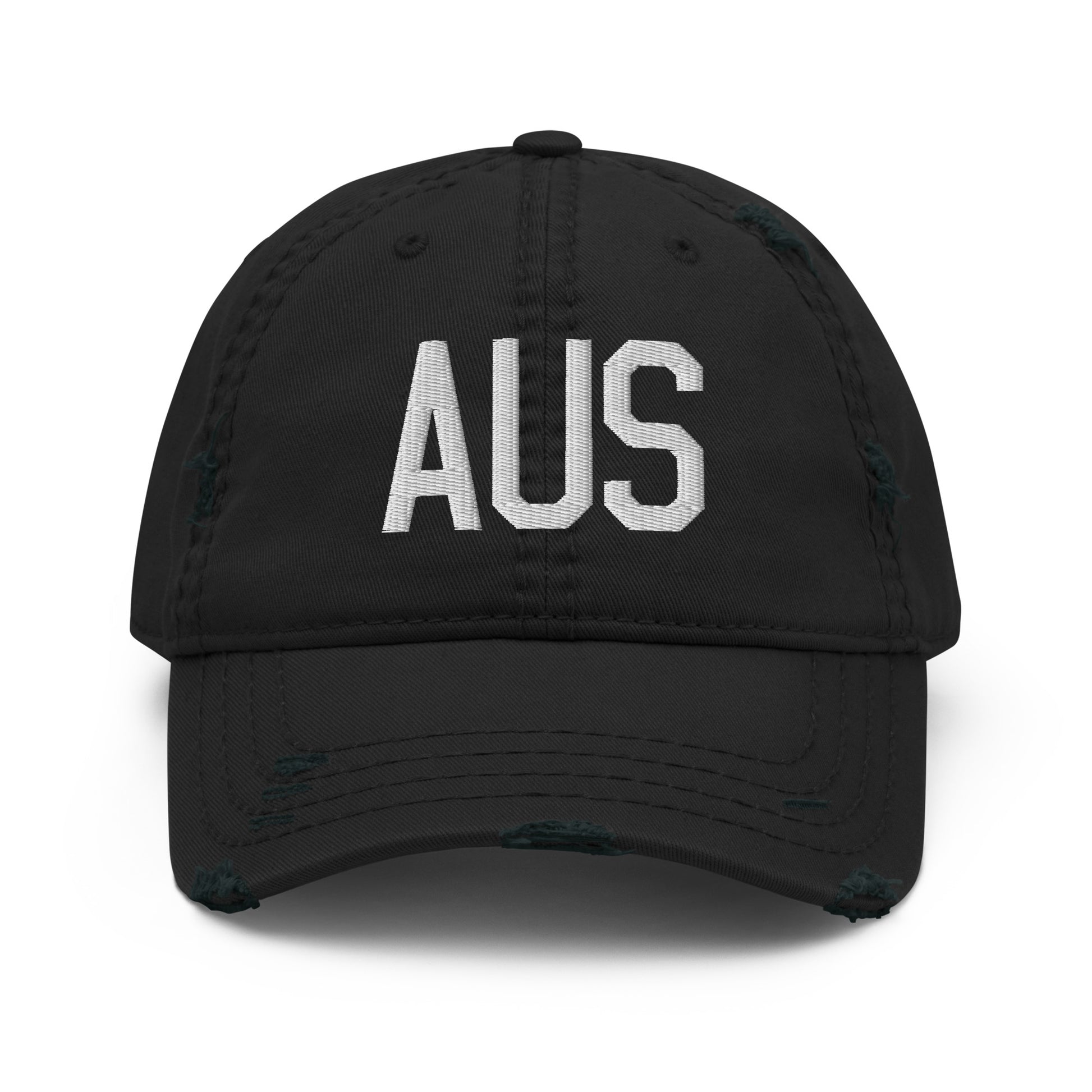 Airport Code Distressed Hat - White • AUS Austin • YHM Designs - Image 10