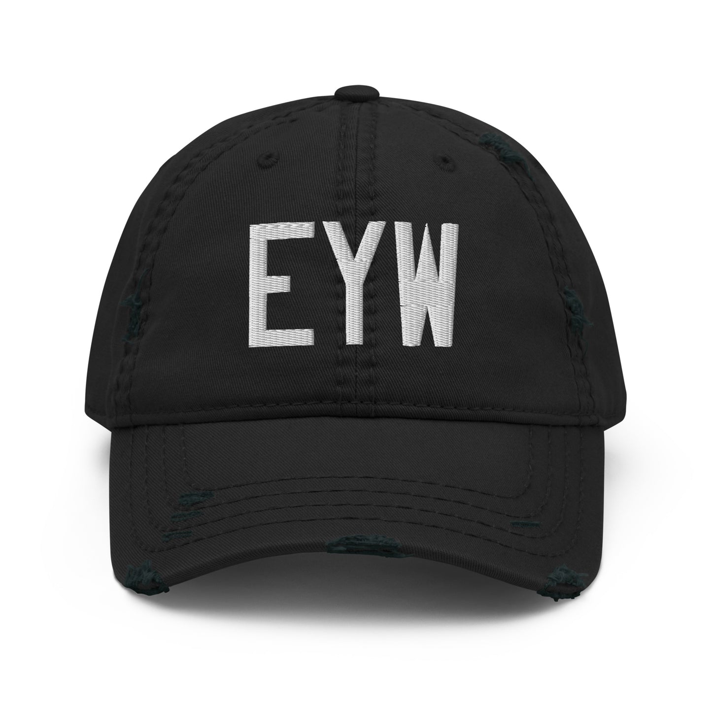 Airport Code Distressed Hat - White • EYW Key West • YHM Designs - Image 10