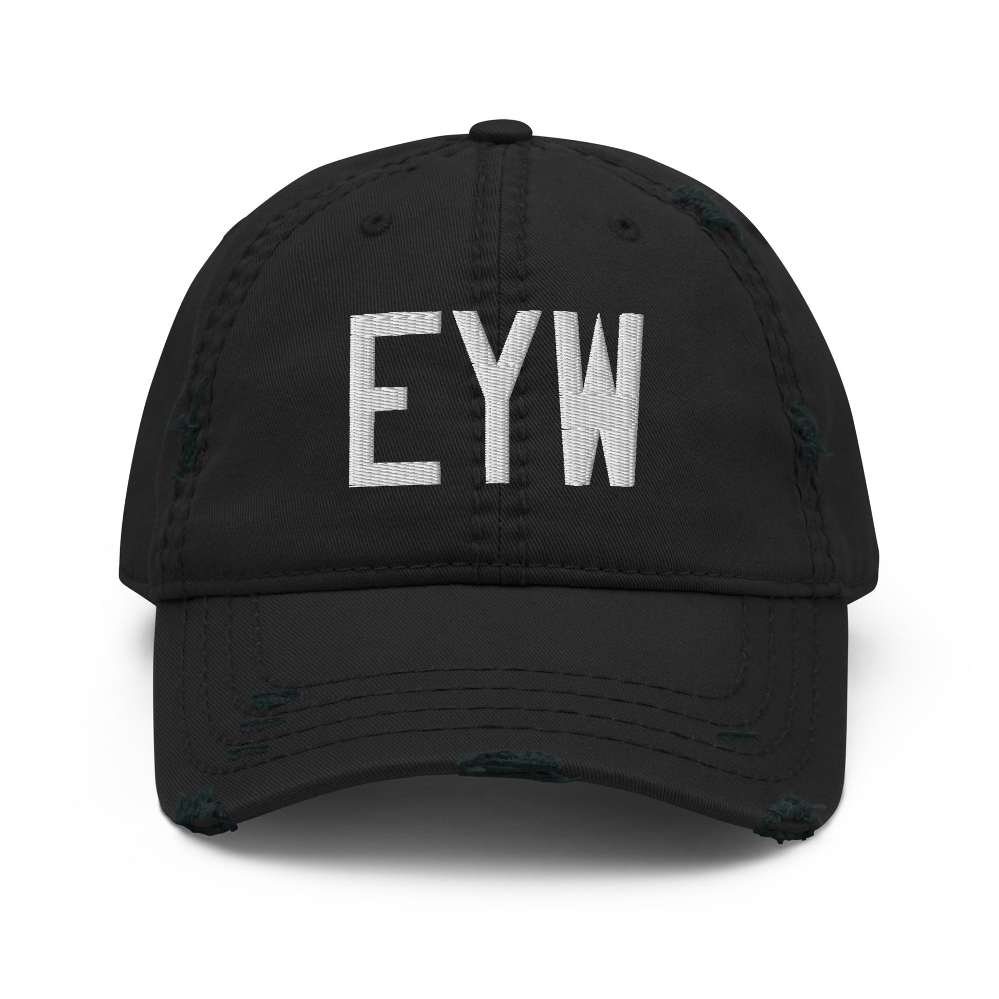 Airport Code Distressed Hat - White • EYW Key West • YHM Designs - Image 10