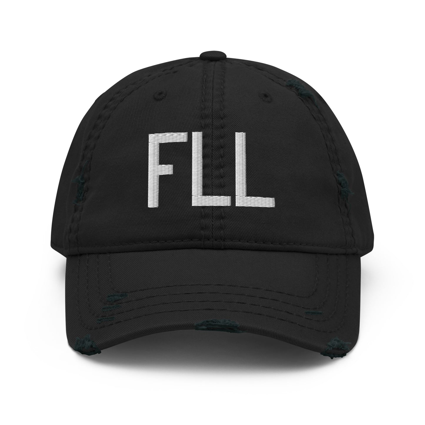 Airport Code Distressed Hat - White • FLL Fort Lauderdale • YHM Designs - Image 10