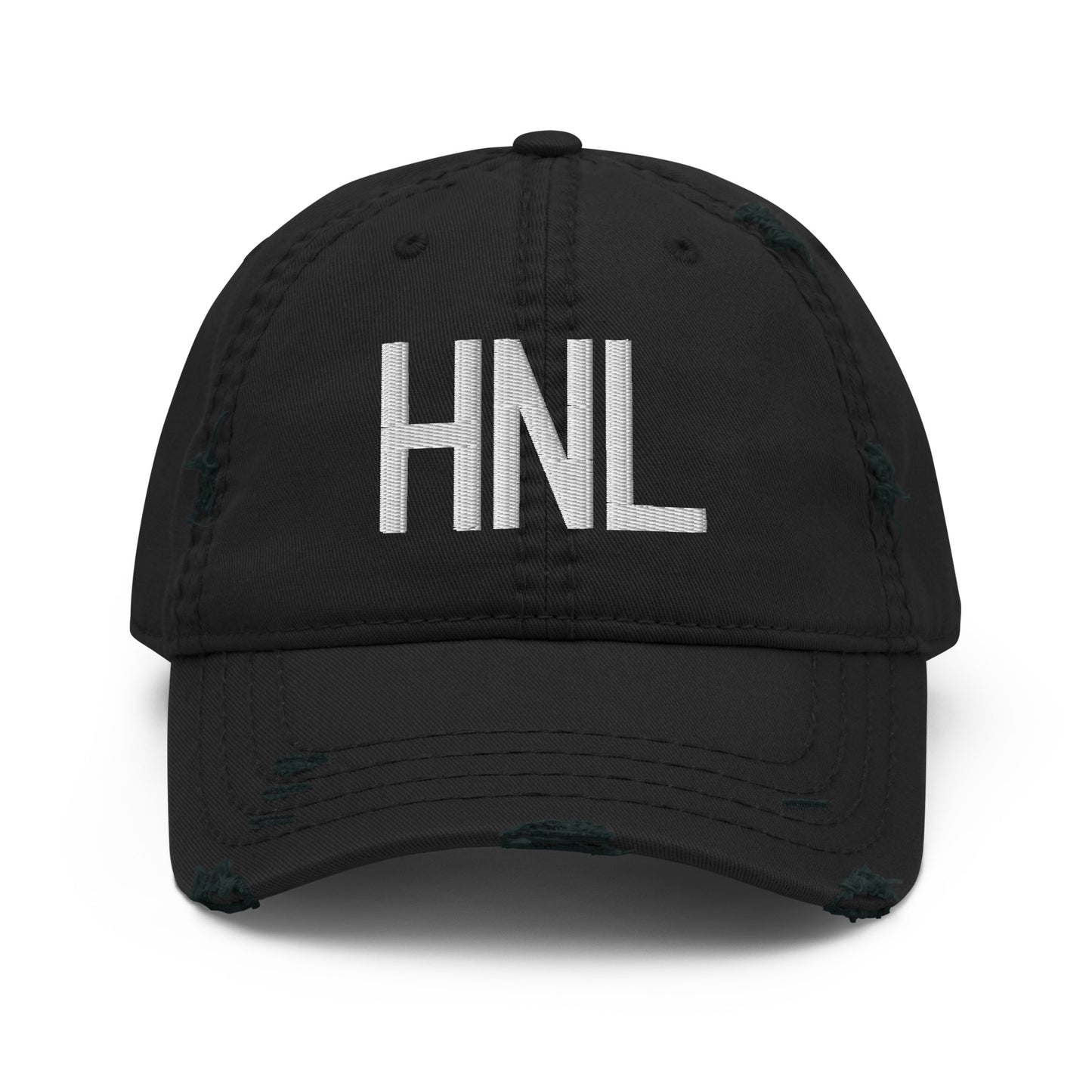 Airport Code Distressed Hat - White • HNL Honolulu • YHM Designs - Image 10