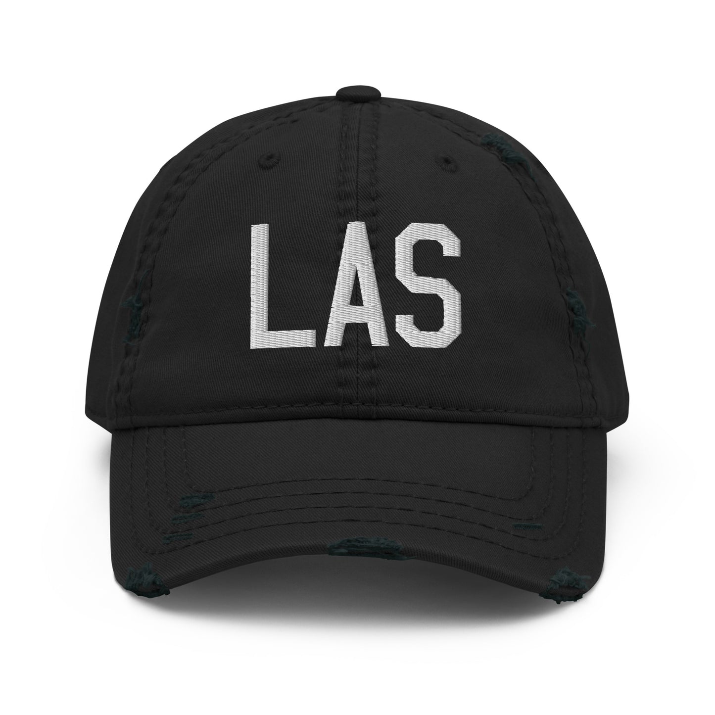 Airport Code Distressed Hat - White • LAS Las Vegas • YHM Designs - Image 10