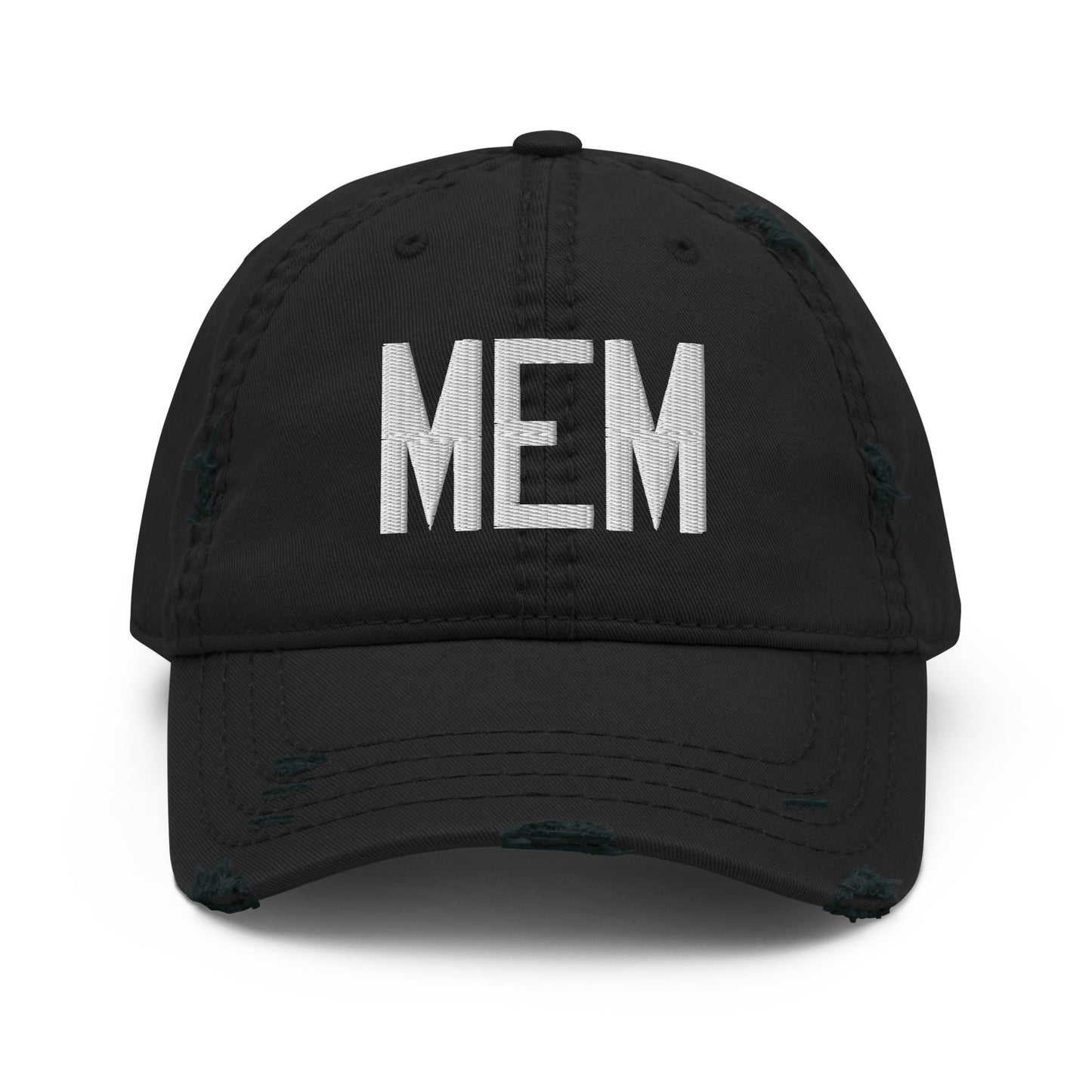 Airport Code Distressed Hat - White • MEM Memphis • YHM Designs - Image 10