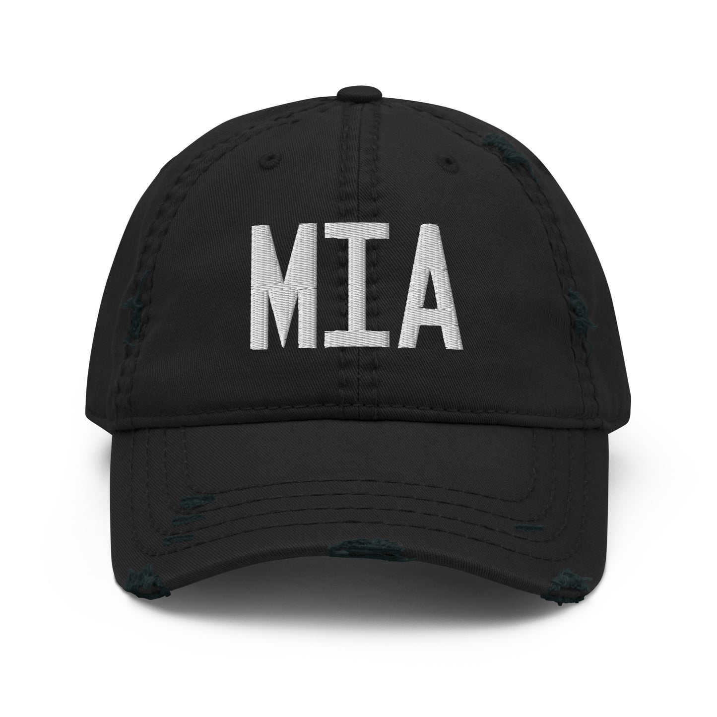 Airport Code Distressed Hat - White • MIA Miami • YHM Designs - Image 10