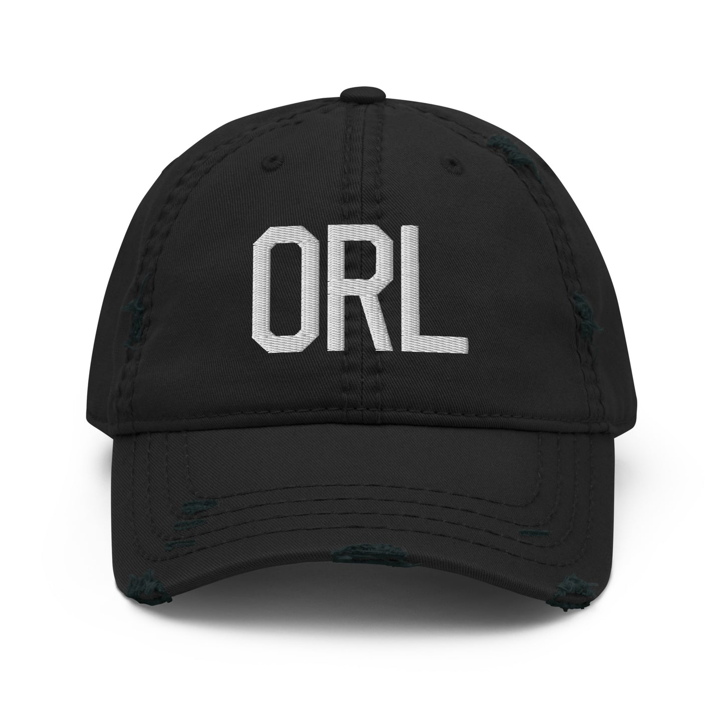 Airport Code Distressed Hat - White • ORL Orlando • YHM Designs - Image 10