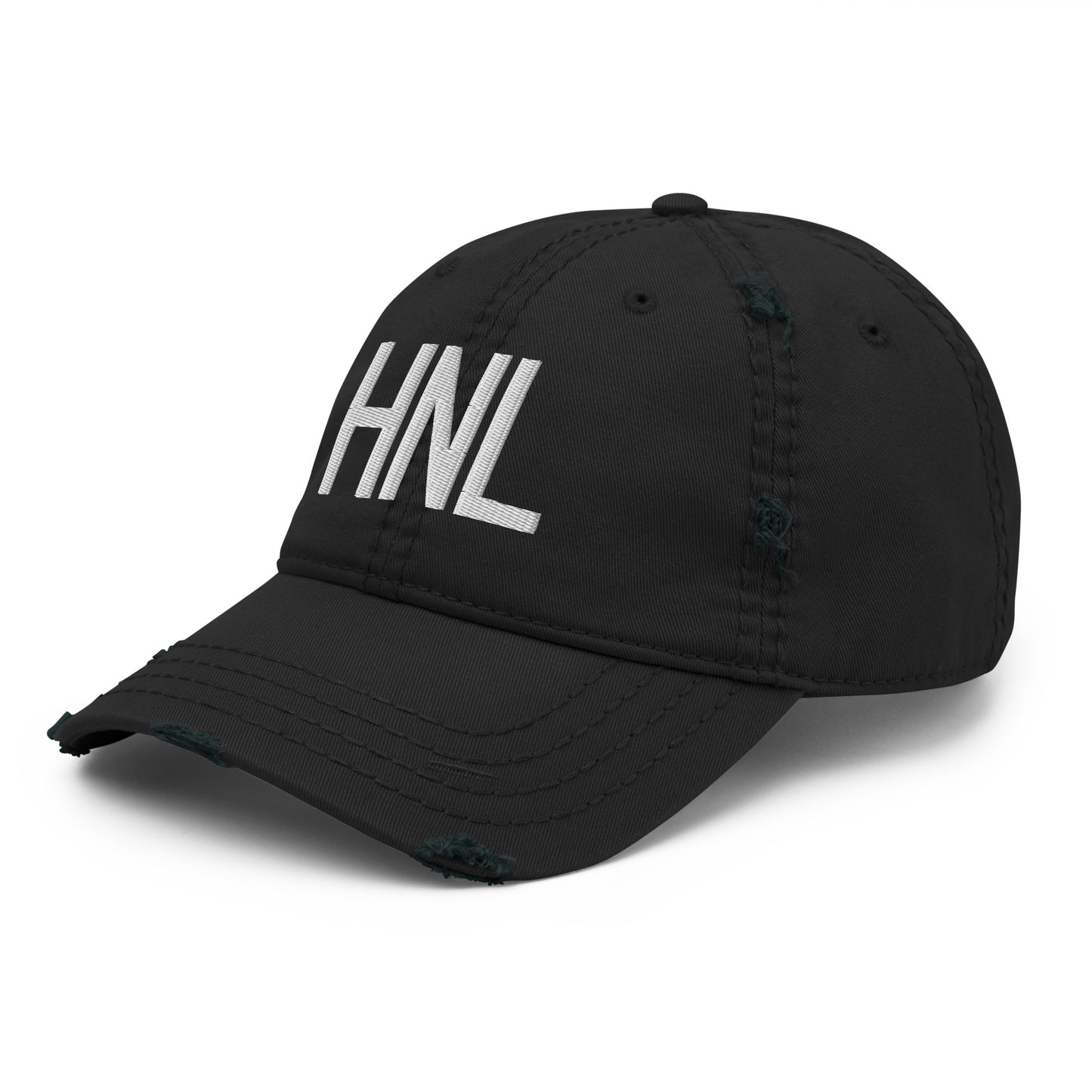 Airport Code Distressed Hat - White • HNL Honolulu • YHM Designs - Image 11