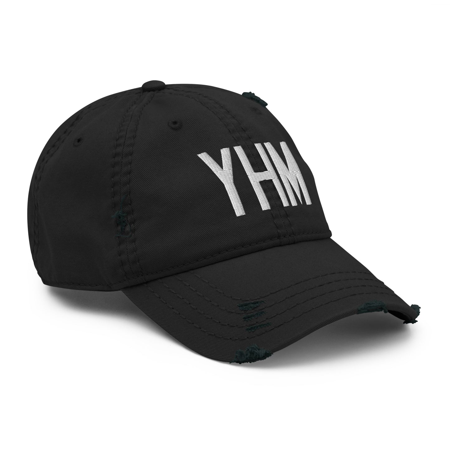 Airport Code Distressed Hat - White • YHM Hamilton • YHM Designs - Image 12