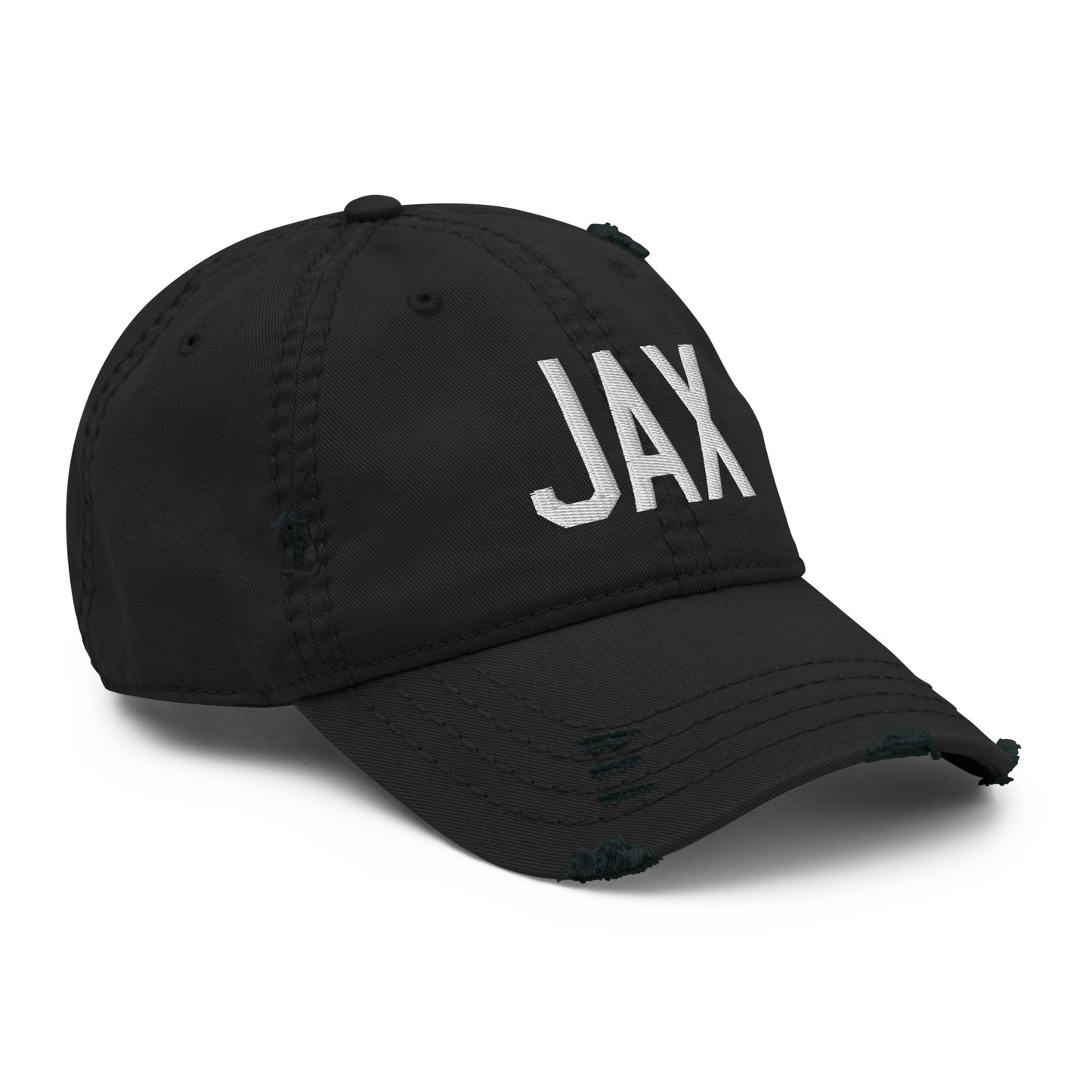 Airport Code Distressed Hat - White • JAX Jacksonville • YHM Designs - Image 12
