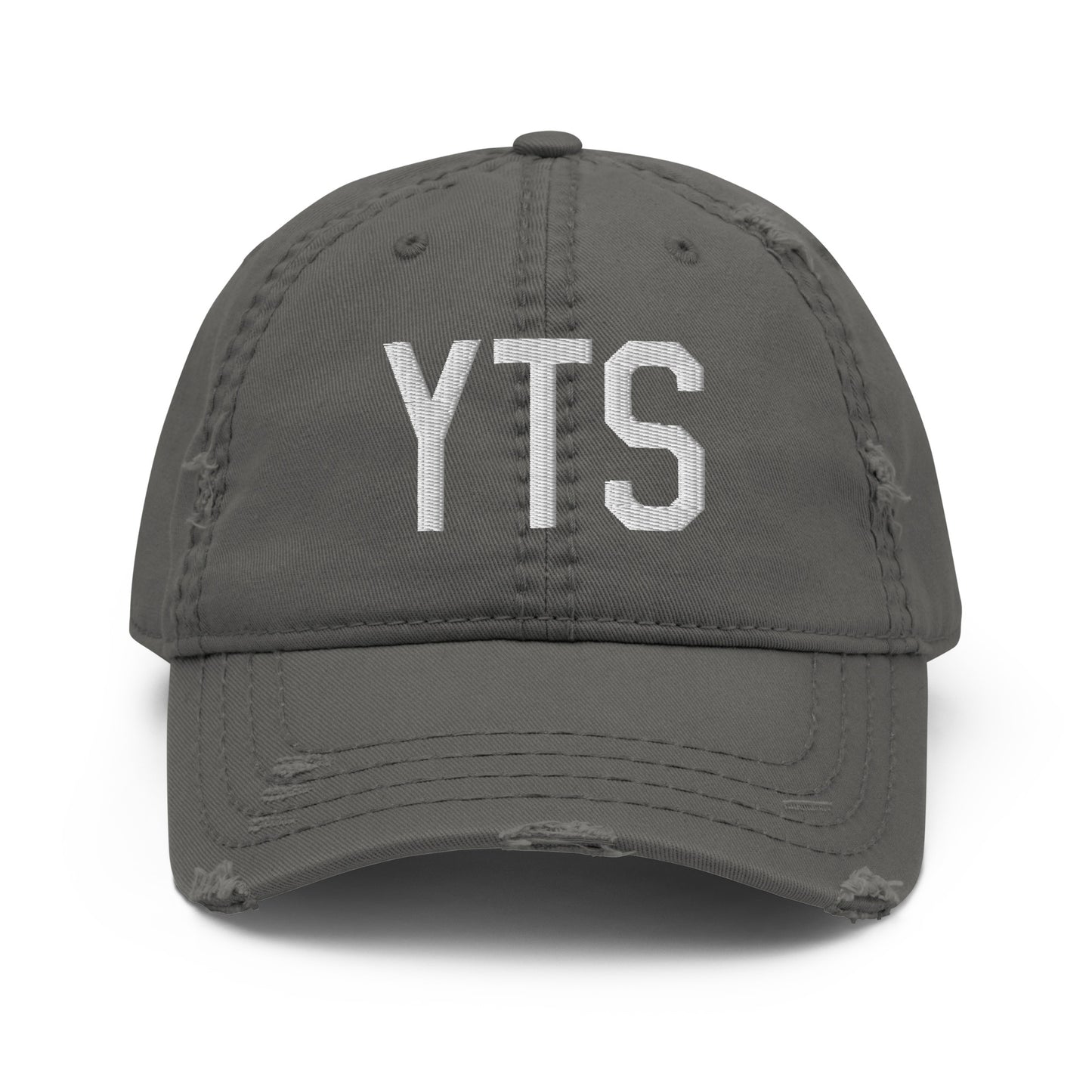 Airport Code Distressed Hat - White • YTS Timmins • YHM Designs - Image 15