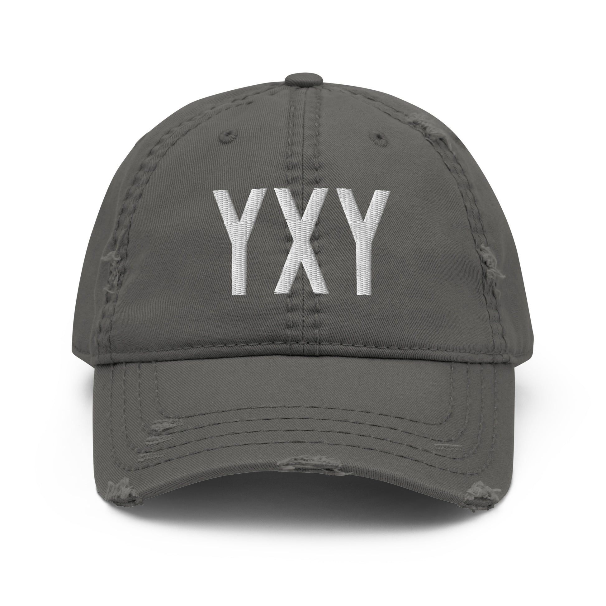 Airport Code Distressed Hat - White • YXY Whitehorse • YHM Designs - Image 15