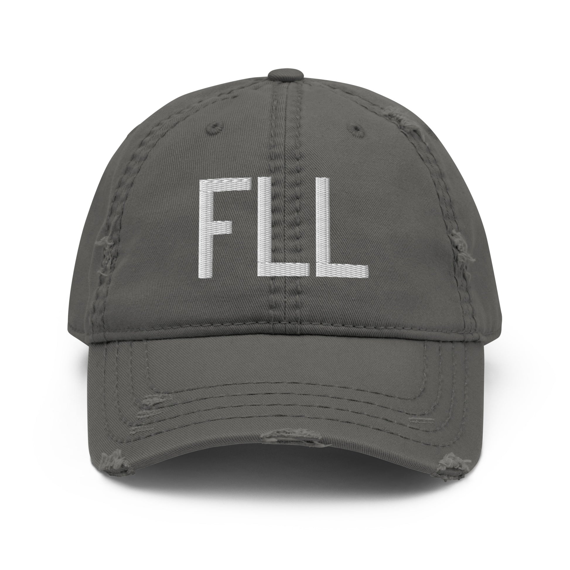 Airport Code Distressed Hat - White • FLL Fort Lauderdale • YHM Designs - Image 15
