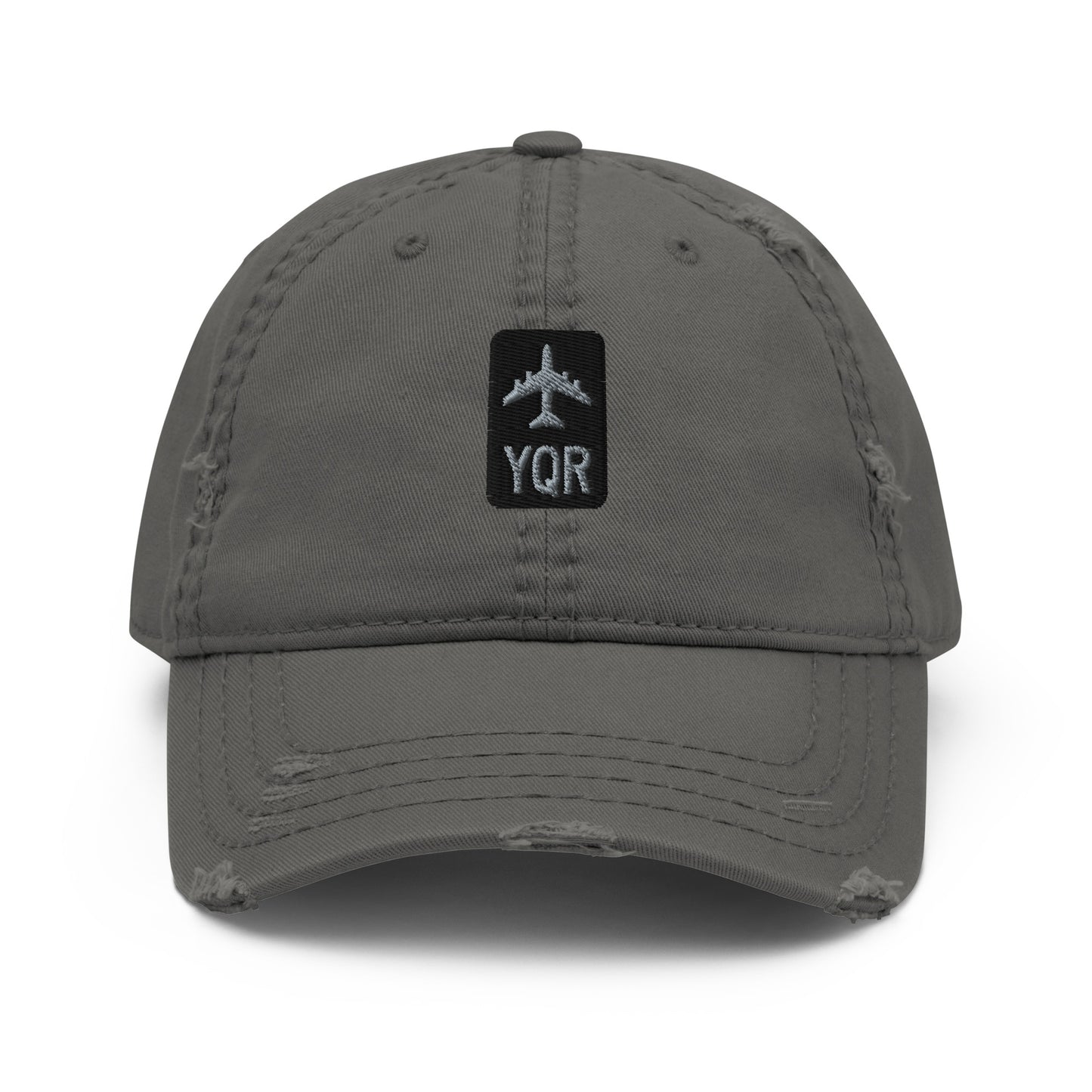 Jetliner Distressed Dad Hat • Grey • YQR Regina • YHM Designs - Image 07