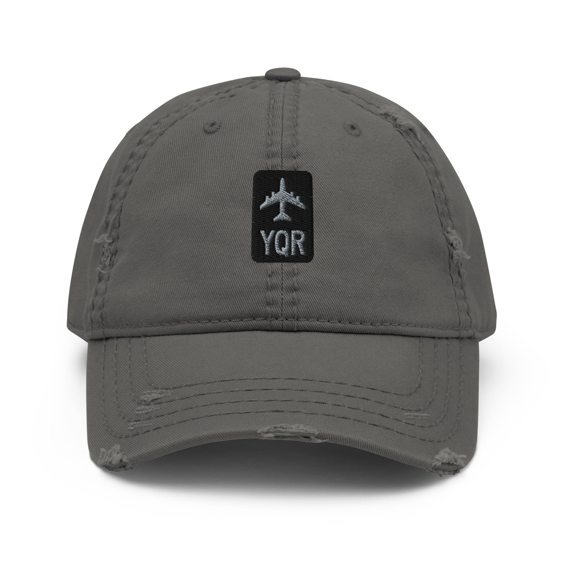 Jetliner Distressed Dad Hat • Grey • YQR Regina • YHM Designs - Image 07