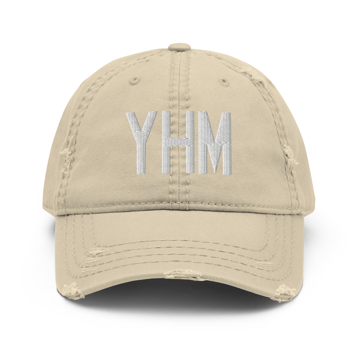 Airport Code Distressed Hat - White • YHM Hamilton • YHM Designs - Image 18