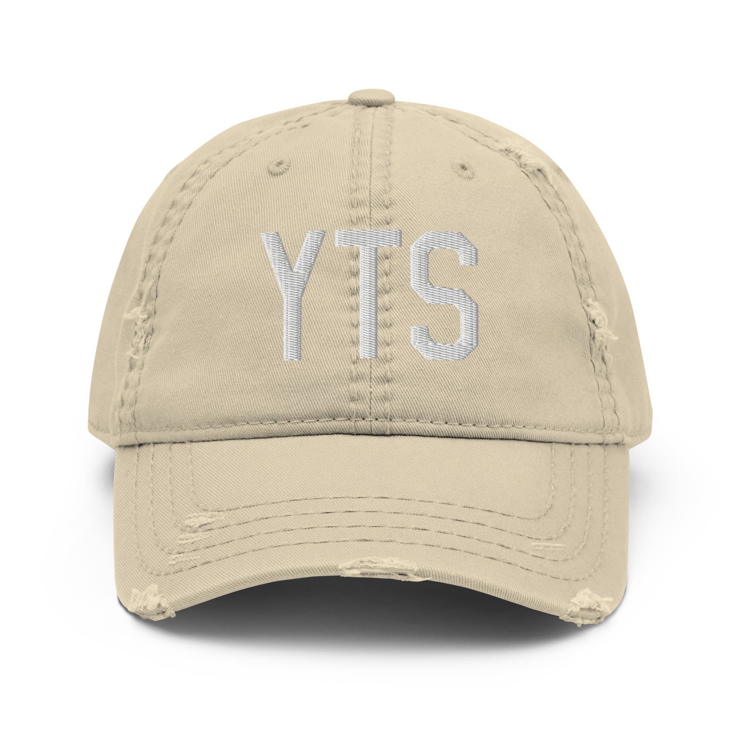 Airport Code Distressed Hat - White • YTS Timmins • YHM Designs - Image 18