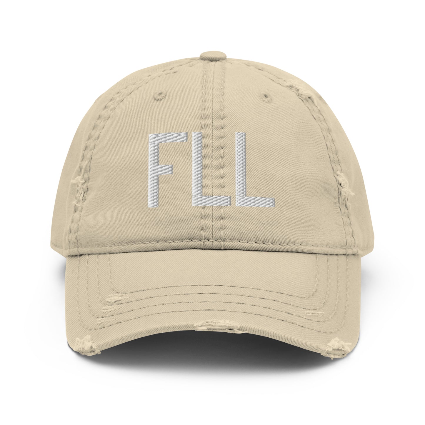 Airport Code Distressed Hat - White • FLL Fort Lauderdale • YHM Designs - Image 18