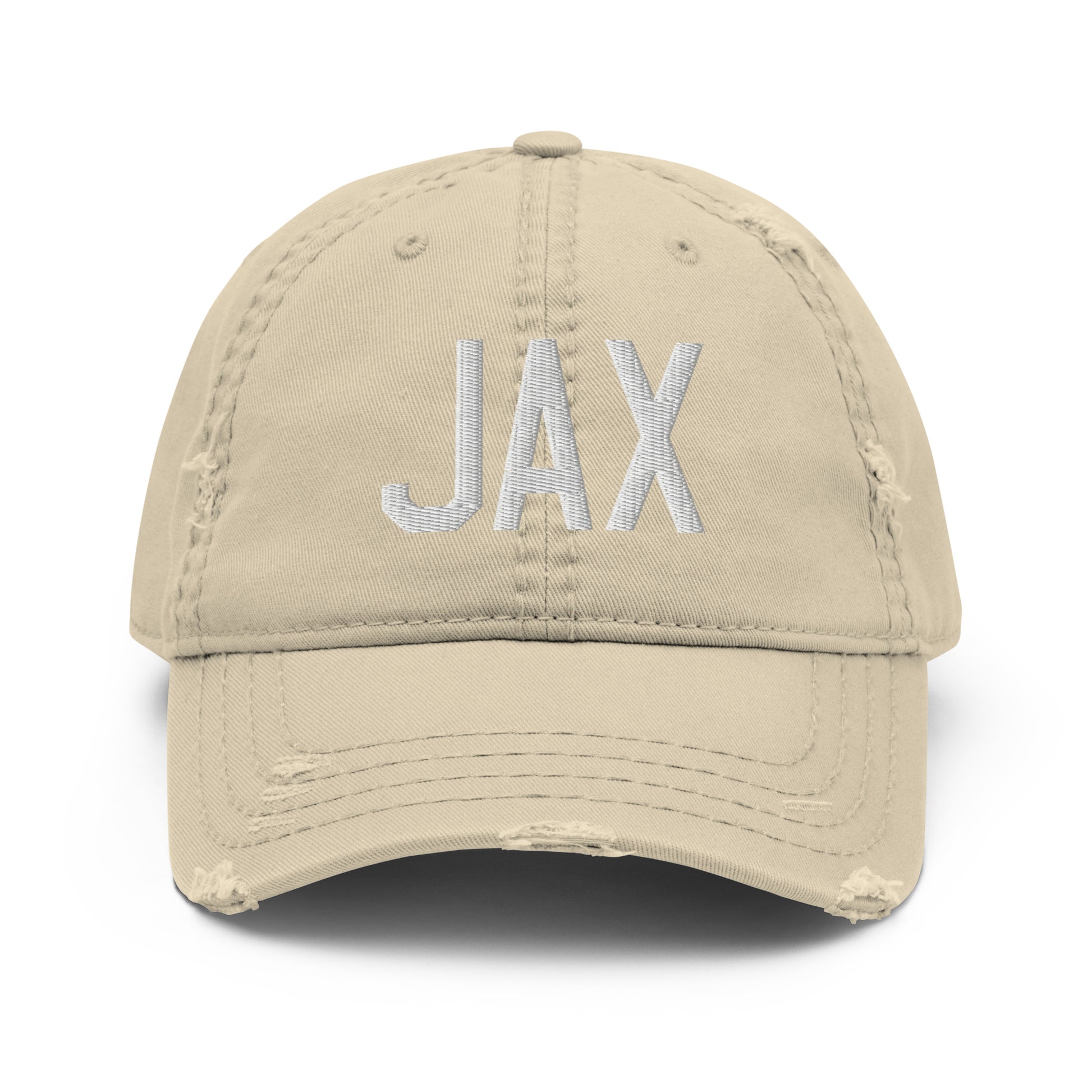 Airport Code Distressed Hat - White • JAX Jacksonville • YHM Designs - Image 18