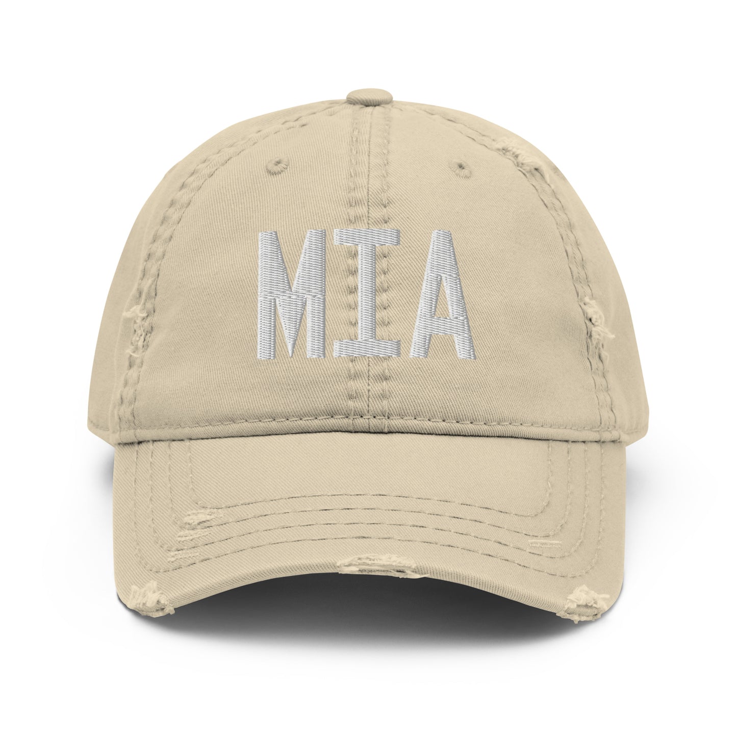Airport Code Distressed Hat - White • MIA Miami • YHM Designs - Image 18