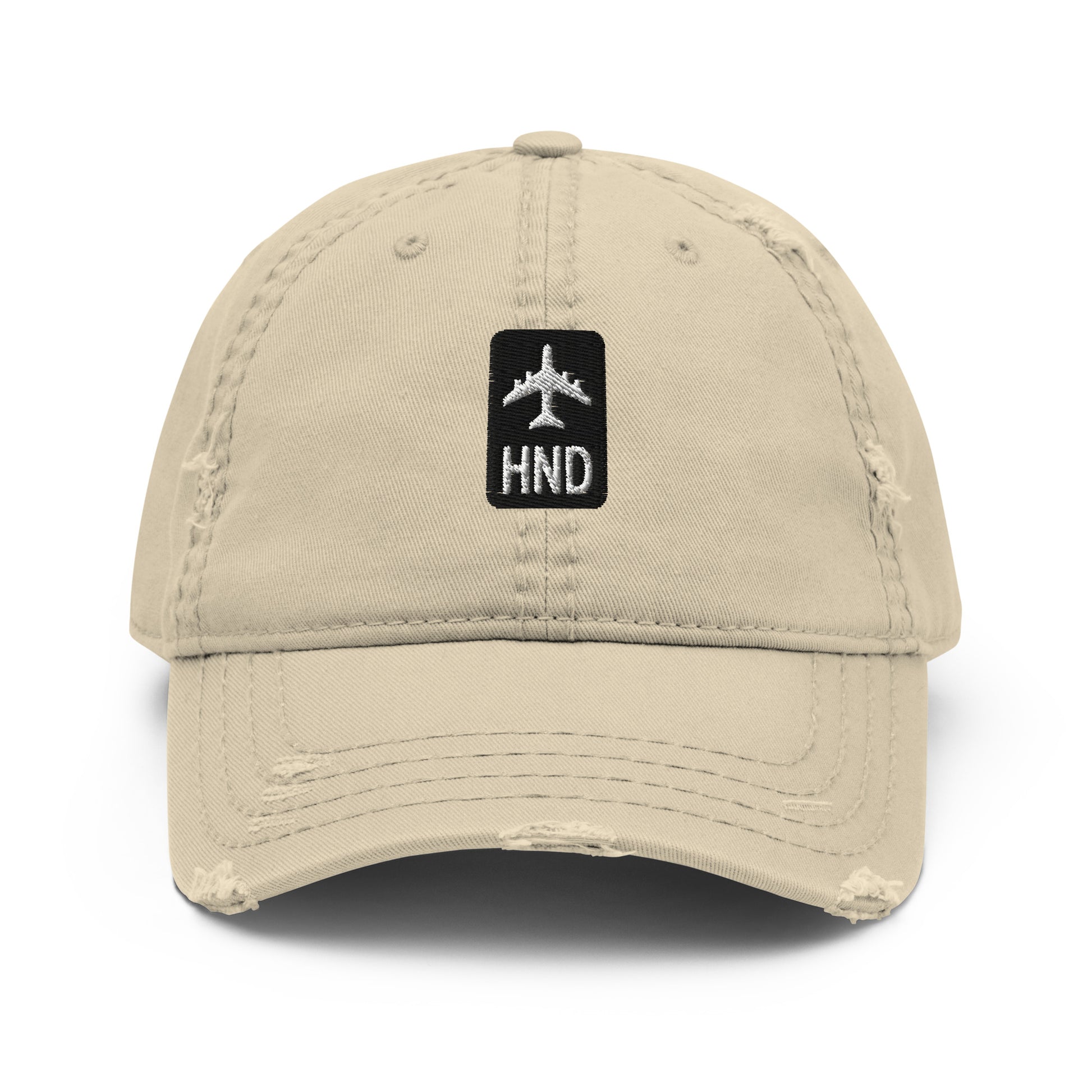 Jetliner Distressed Dad Hat • Khaki • HND Tokyo Souvenir • YHM Designs - Image 07