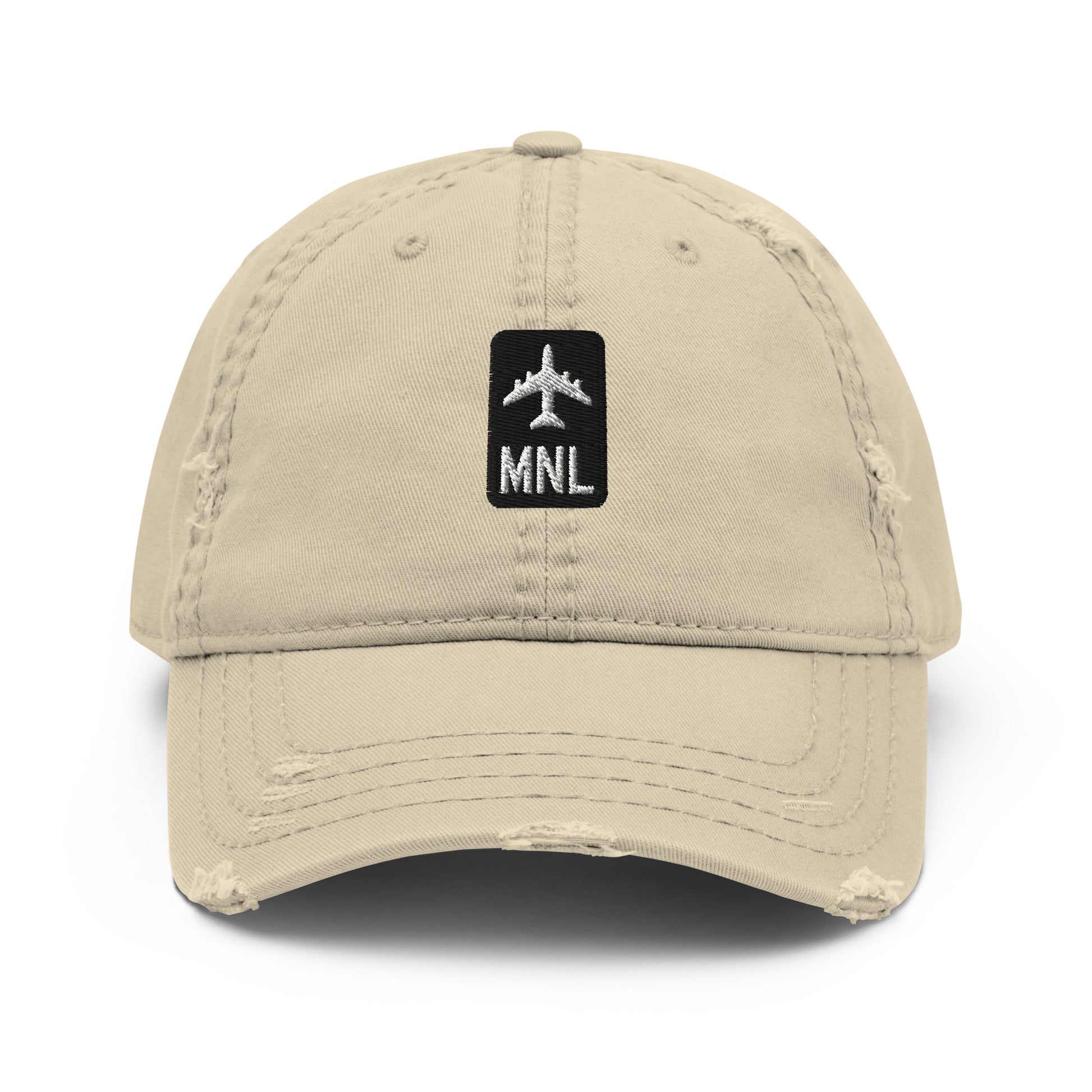 Jetliner Distressed Dad Hat • Khaki • MNL Manila Souvenir • YHM Designs - Image 07