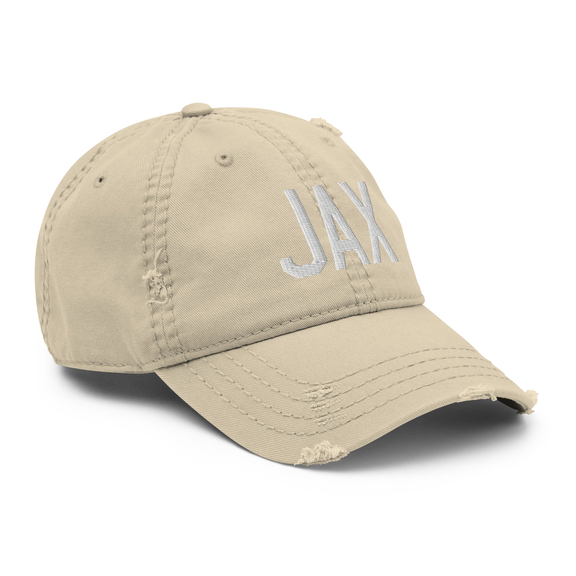 Airport Code Distressed Hat - White • JAX Jacksonville • YHM Designs - Image 20