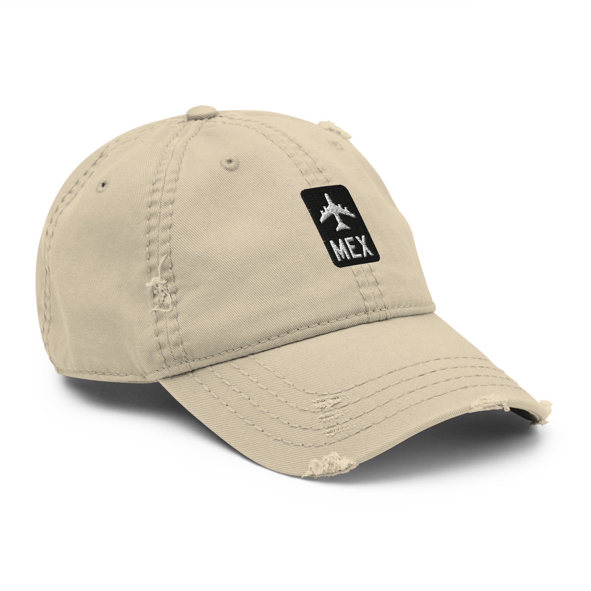 Jetliner Distressed Dad Hat • Khaki • MEX Mexico City Souvenir • YHM Designs - Image 10