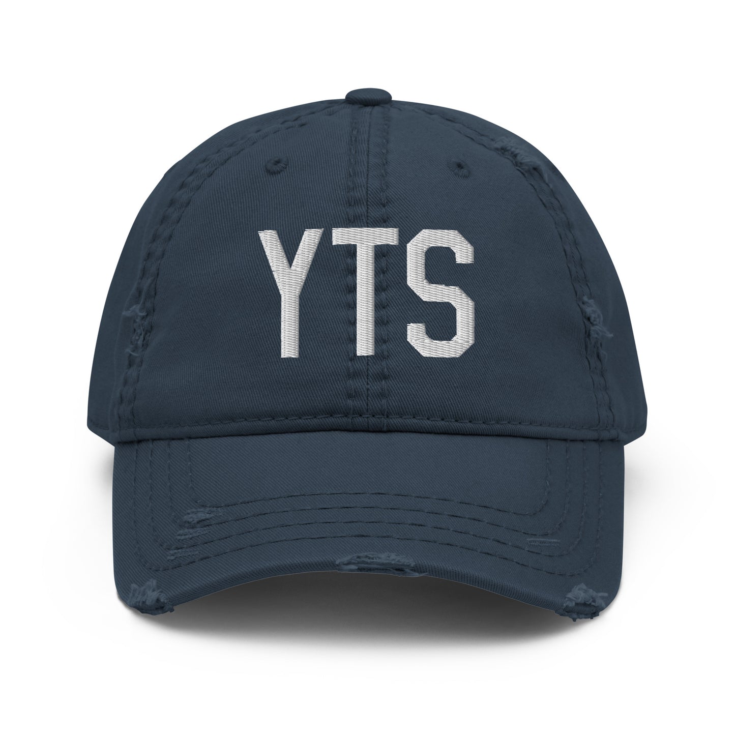 Airport Code Distressed Hat - White • YTS Timmins • YHM Designs - Image 13