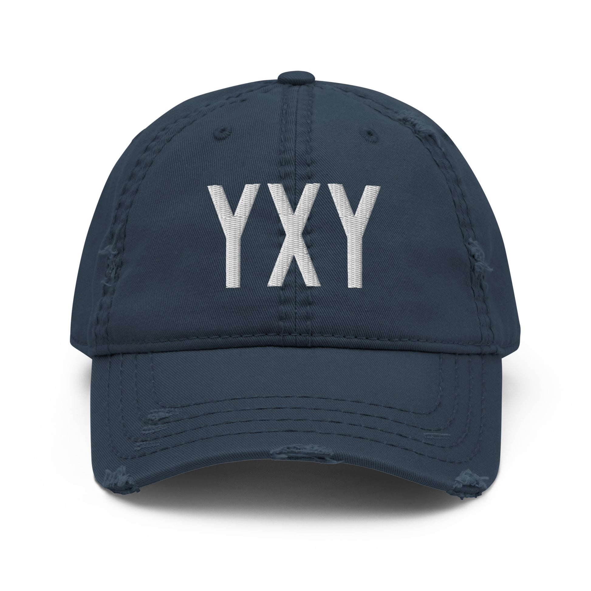 Airport Code Distressed Hat - White • YXY Whitehorse • YHM Designs - Image 13
