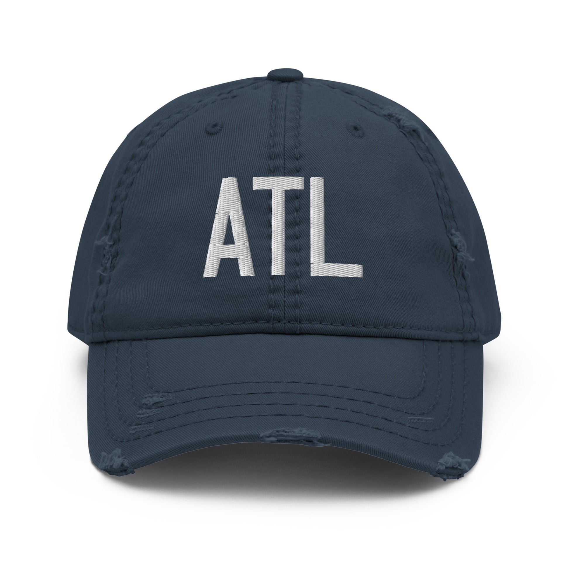 Airport Code Distressed Hat - White • ATL Atlanta • YHM Designs - Image 13