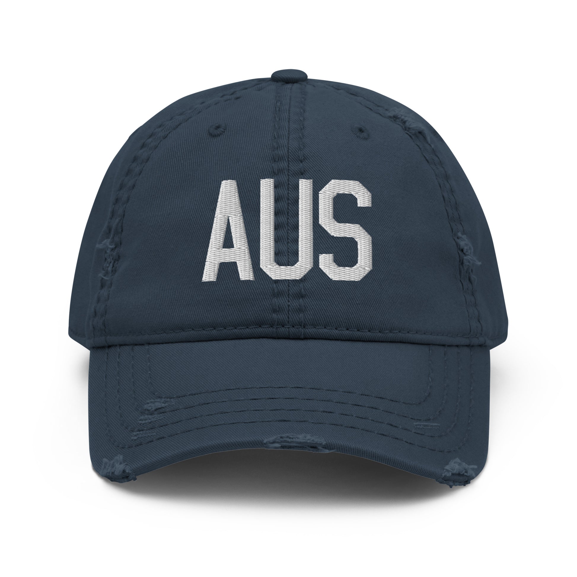 Airport Code Distressed Hat - White • AUS Austin • YHM Designs - Image 13