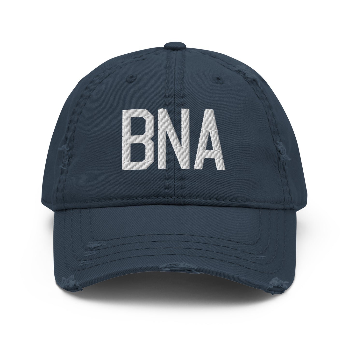 Airport Code Distressed Hat - White • BNA Nashville • YHM Designs - Image 13