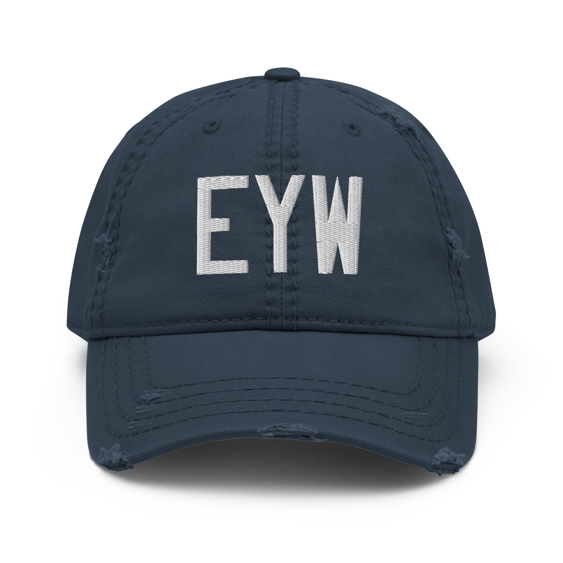 Airport Code Distressed Hat - White • EYW Key West • YHM Designs - Image 13