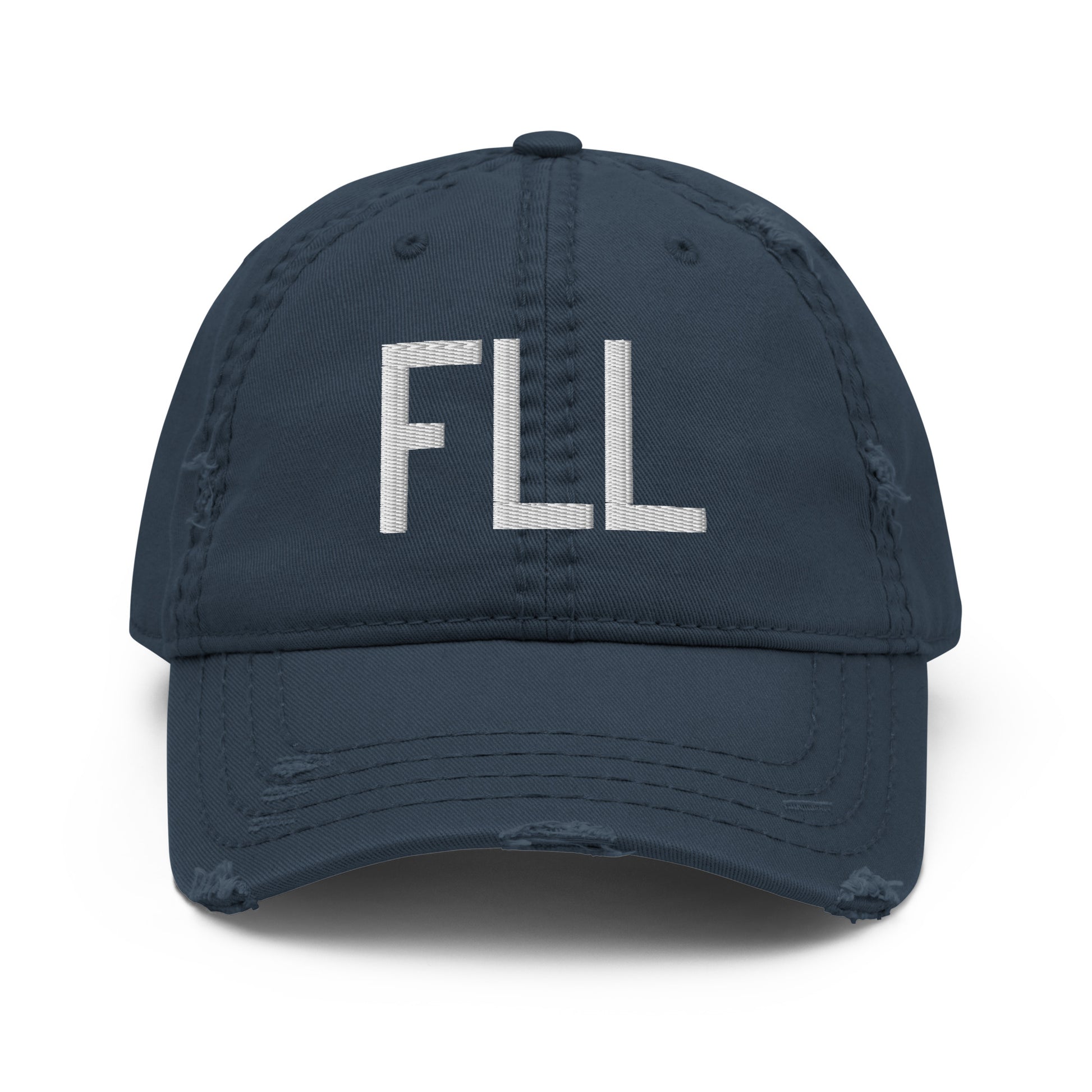 Airport Code Distressed Hat - White • FLL Fort Lauderdale • YHM Designs - Image 13