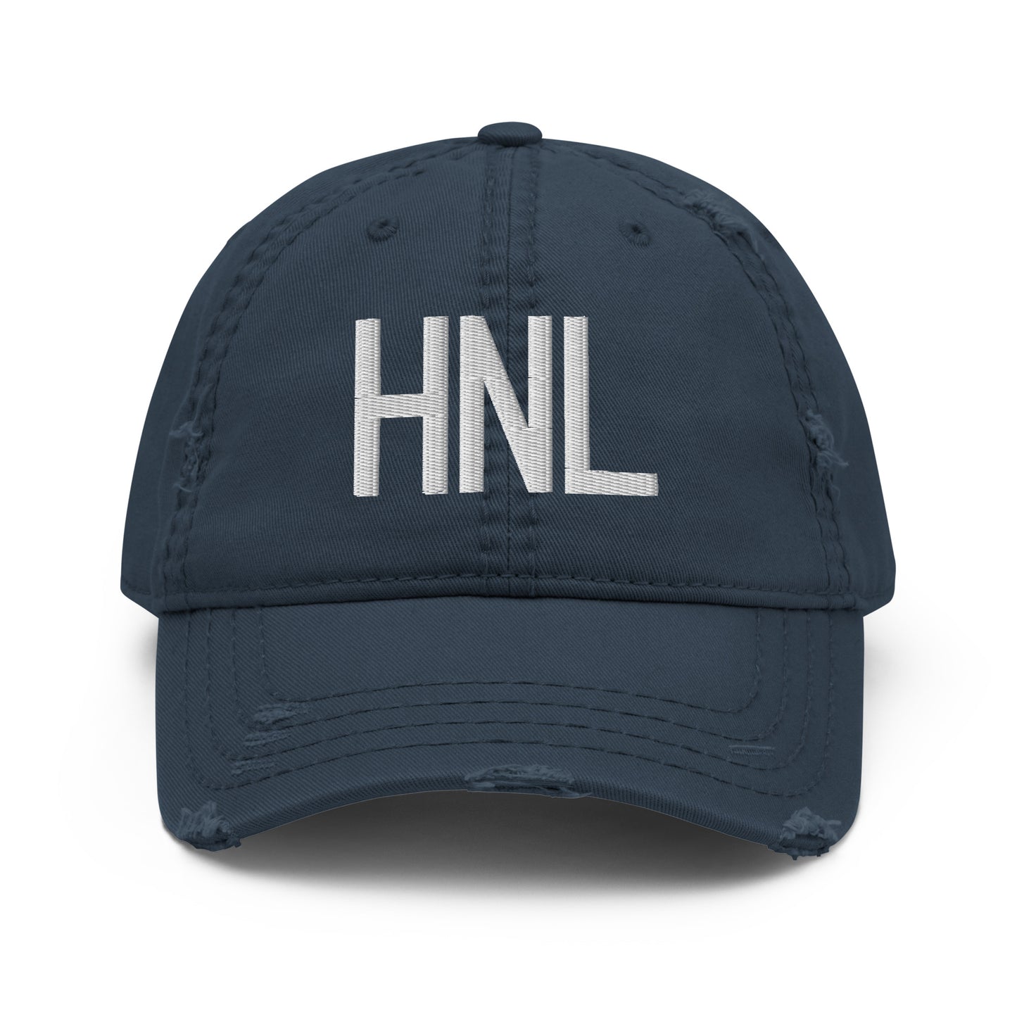 Airport Code Distressed Hat - White • HNL Honolulu • YHM Designs - Image 13