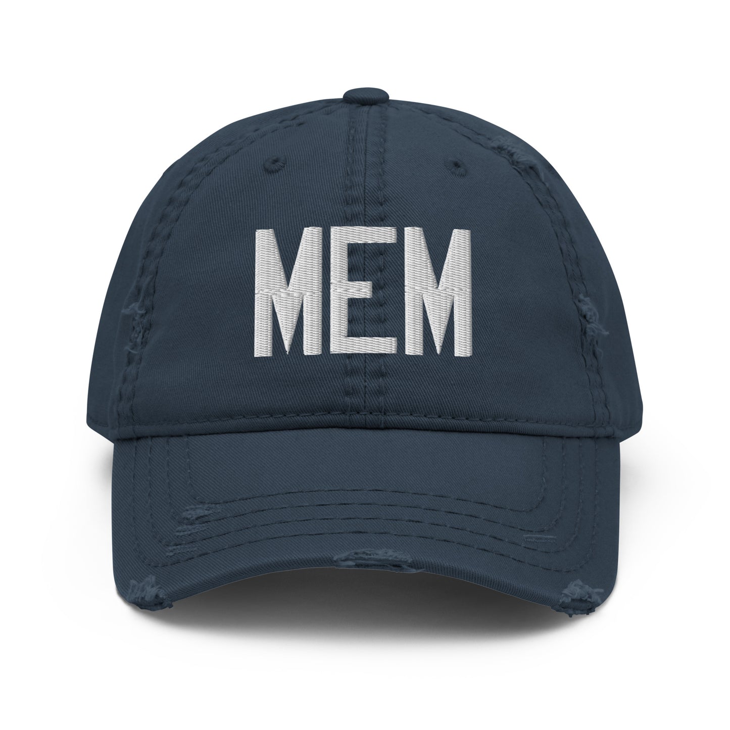 Airport Code Distressed Hat - White • MEM Memphis • YHM Designs - Image 13