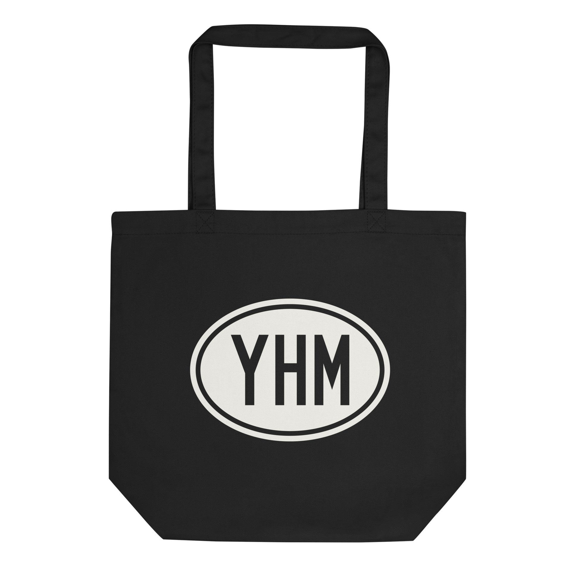 Unique Travel Gift Organic Tote - White Oval • YHM Hamilton • YHM Designs - Image 01