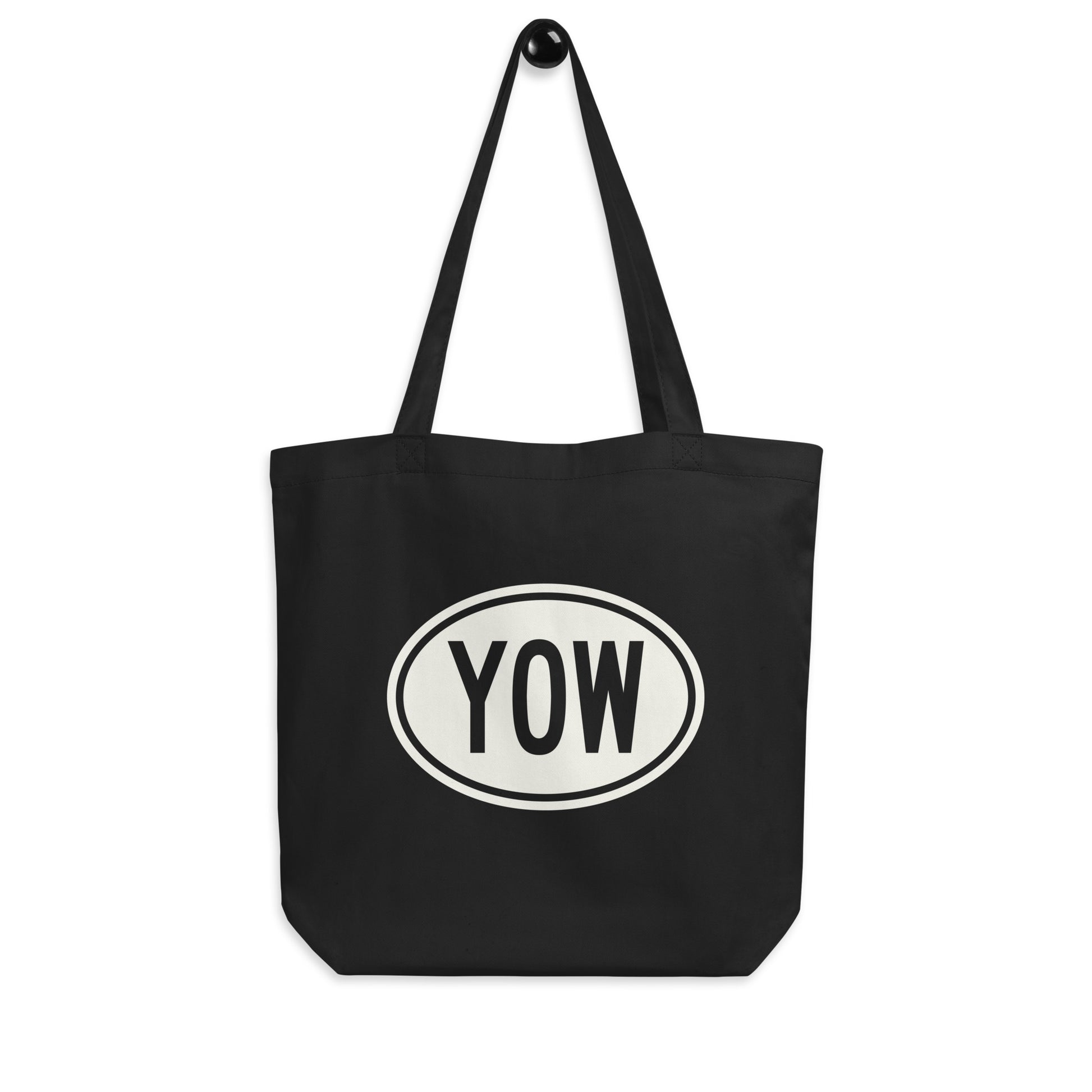 Unique Travel Gift Organic Tote - White Oval • YOW Ottawa Souvenir • YHM Designs - Image 04